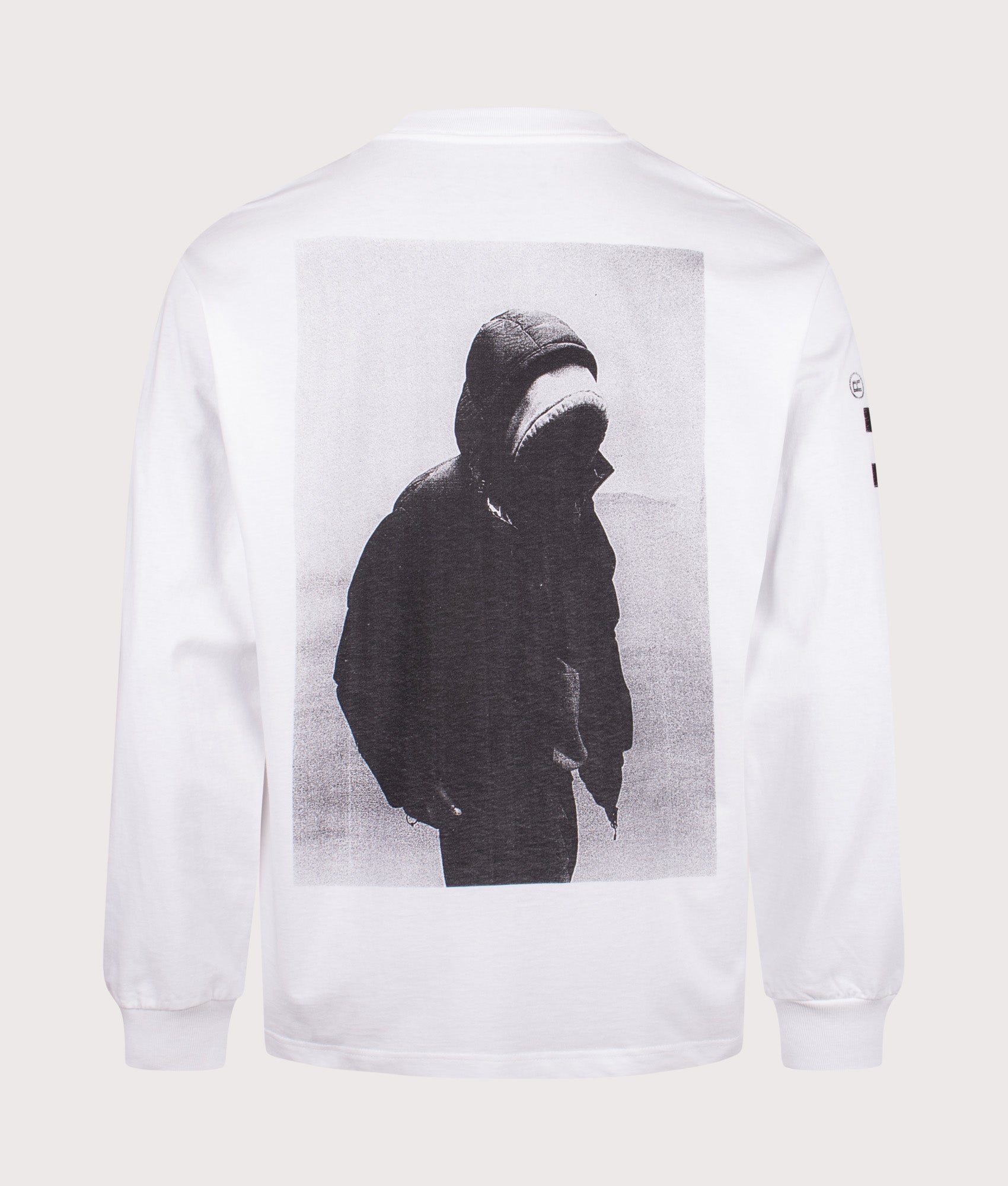 Relaxed Fit Archive Script Long Sleeve Top in White | 100% Cotton | Carhartt WIP | EQVVS | Back shot 