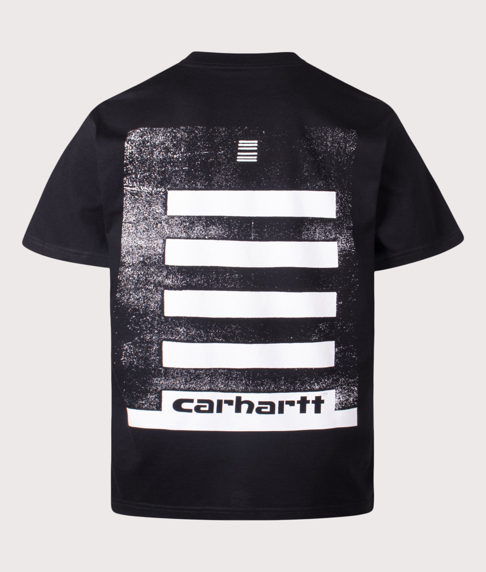 Carhartt WIP Loose Fit Archive Lines T-Shirt in Black at EQVVS Menswear. Back shot.