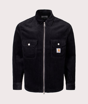 Reynold Overshirt by Carhartt WIP in Black. Shot by EQVVS. Front shot.