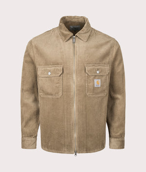 Reynold Overshirt by Carhartt WIP in Leather. Shot by EQVVS. Front shot.