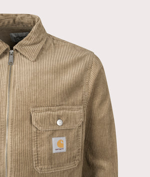 Reynold Overshirt by Carhartt WIP in Leather. Shot by EQVVS. Detail shot.
