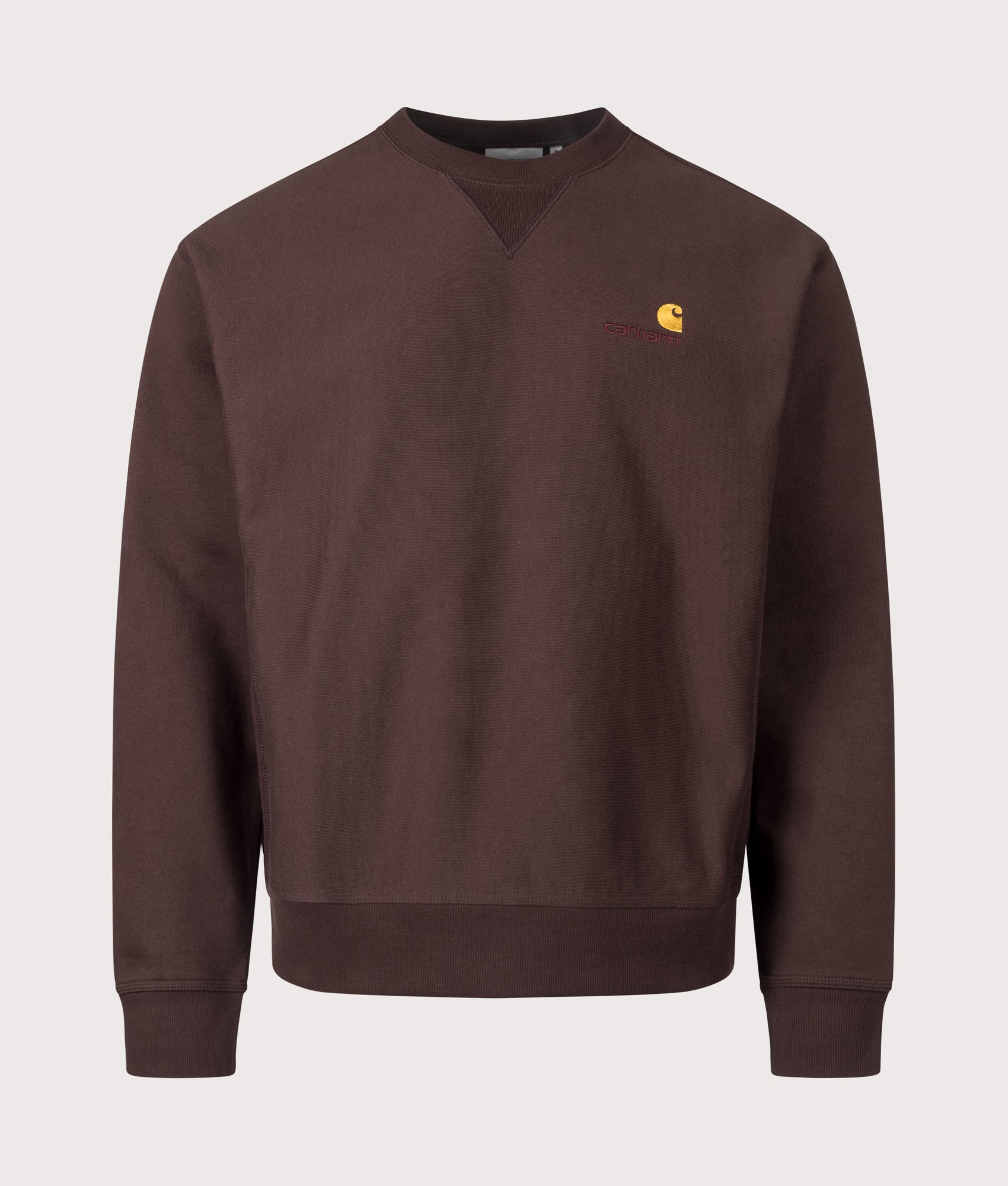 Relaxed Fit American Script Sweatshirt in Palisander | Carhartt WIP | EQVVS | Front shot 