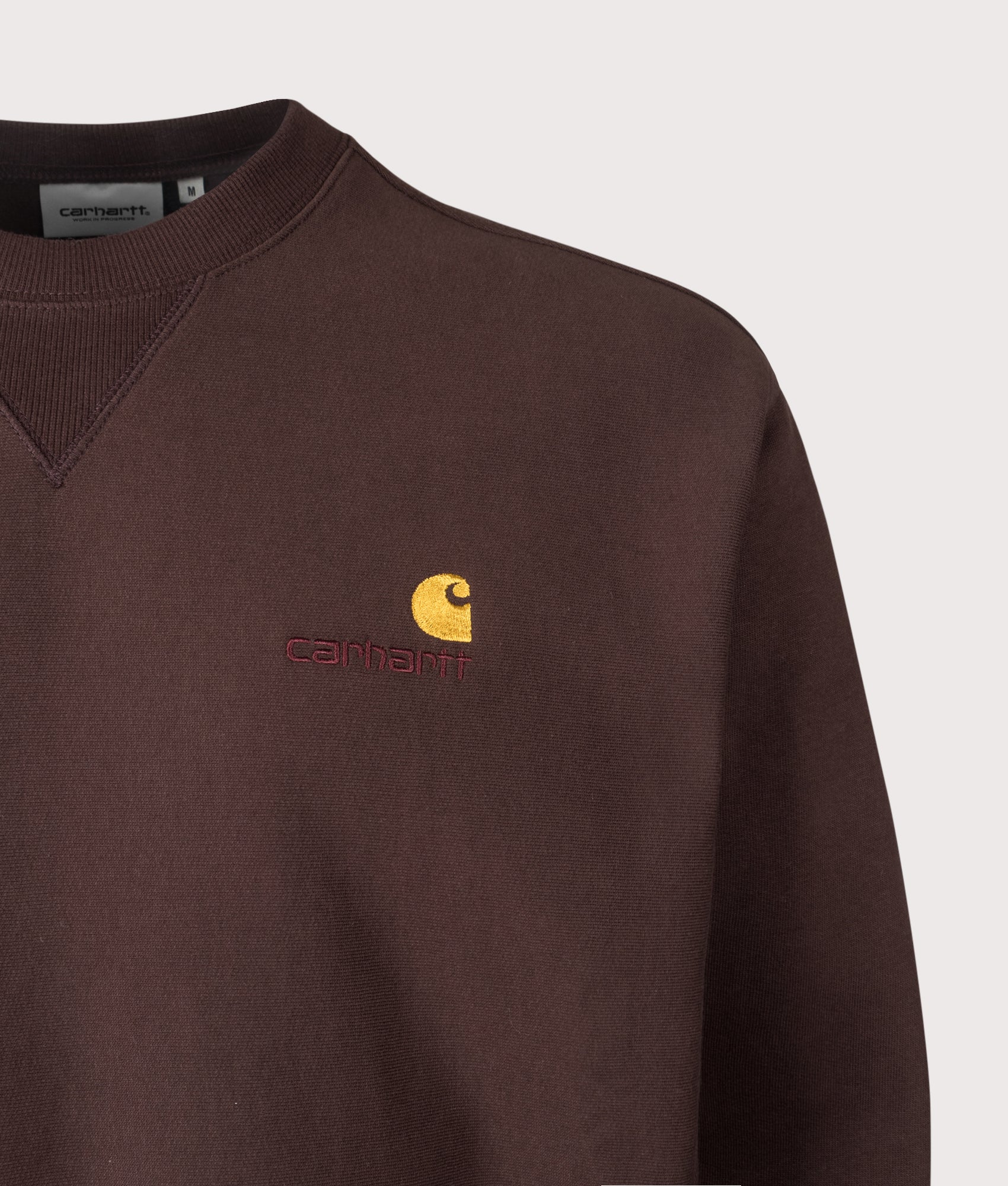 Relaxed Fit American Script Sweatshirt in Palisander | Carhartt WIP | EQVVS | Front detail shot 