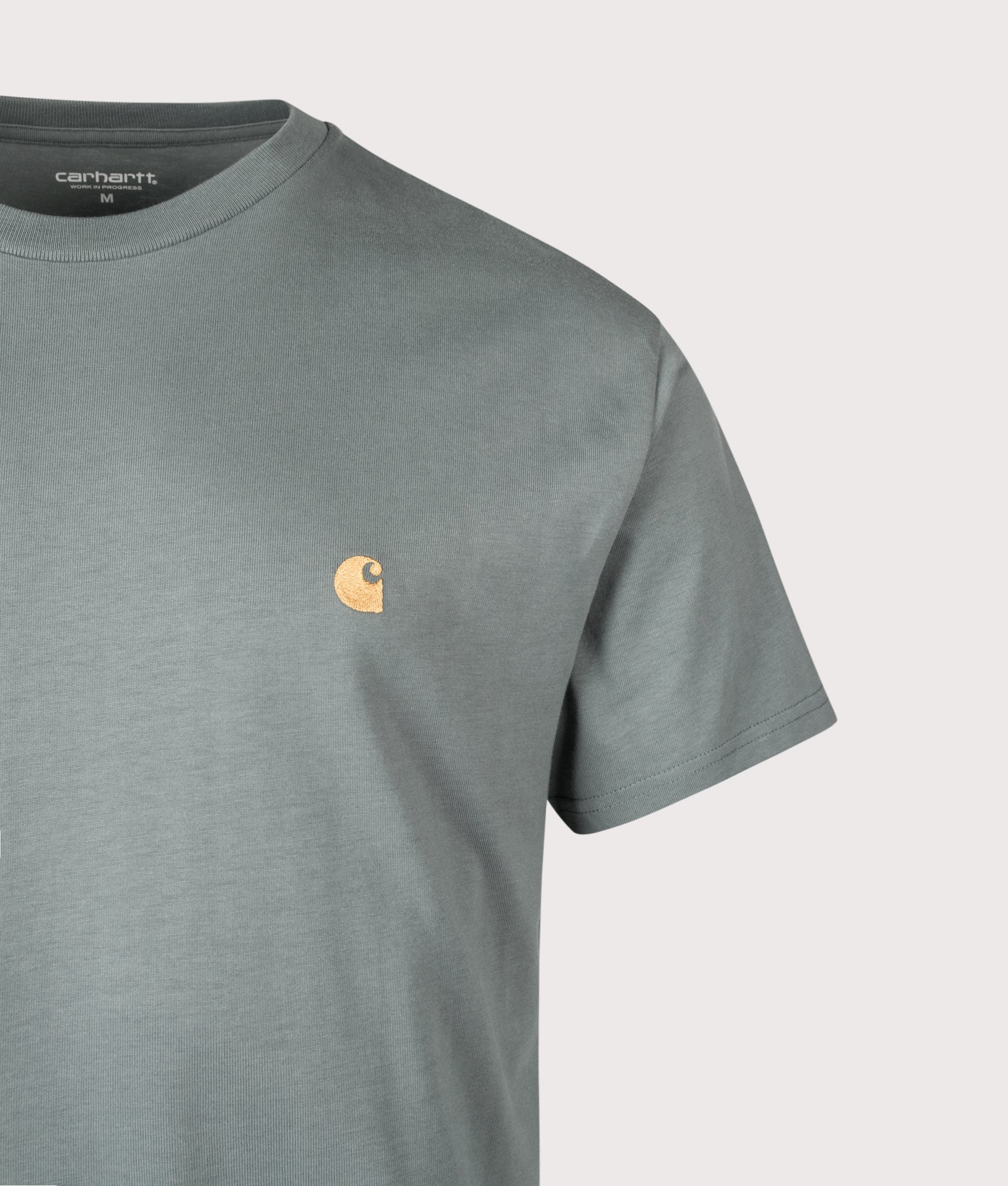 Relaxed Fit Chase T-Shirt in Velvet Green/Gold | Carhartt WIP | EQVVS | Front detail shot 