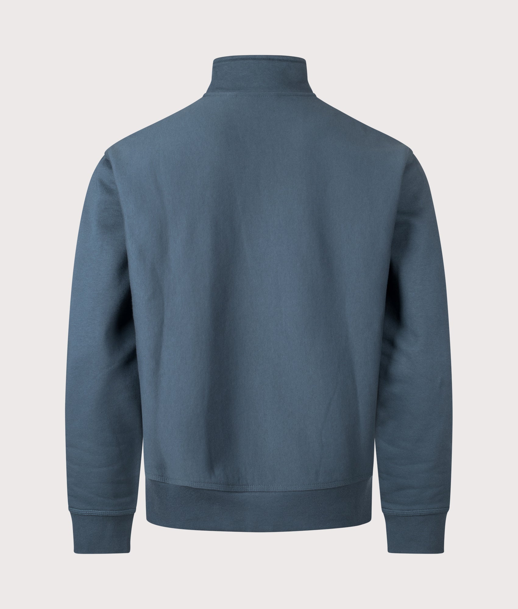 Relaxed Fit Quarter Zip American Script Sweatshirt in Office Blue | Carhartt WIP | EQVVS | Back shot 