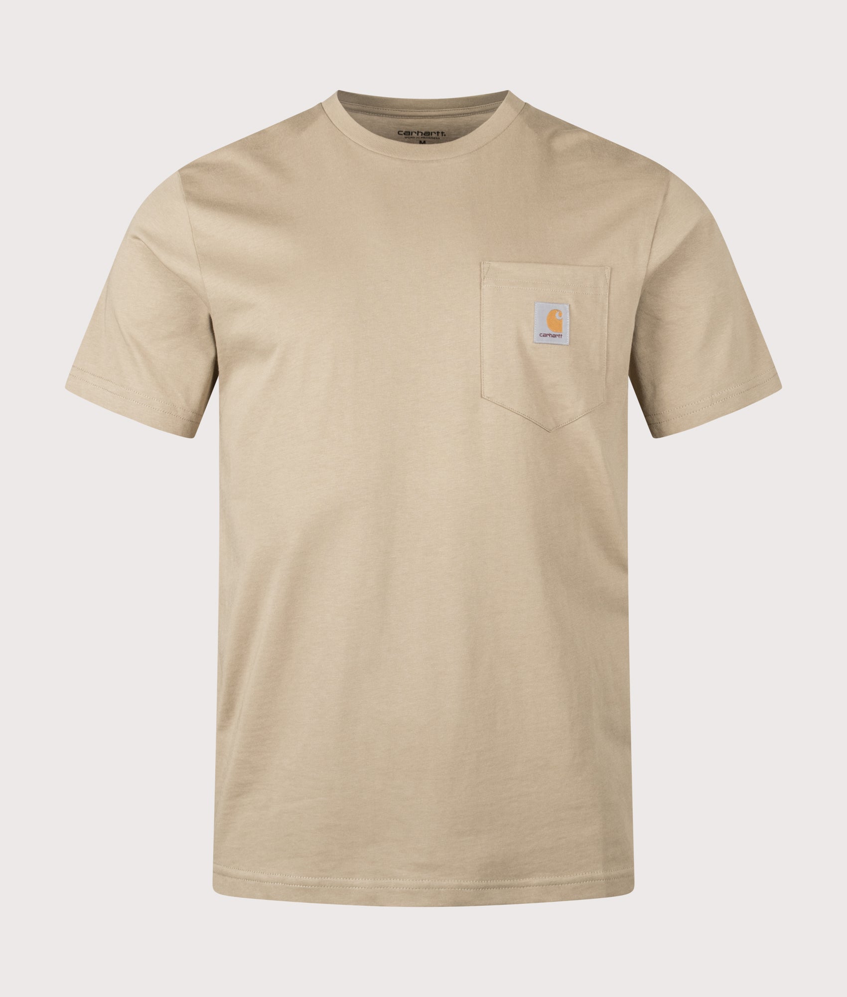 Carhartt WIP Pocket T-Shirt in Iroko at EQVVS Menswear. Front shot.