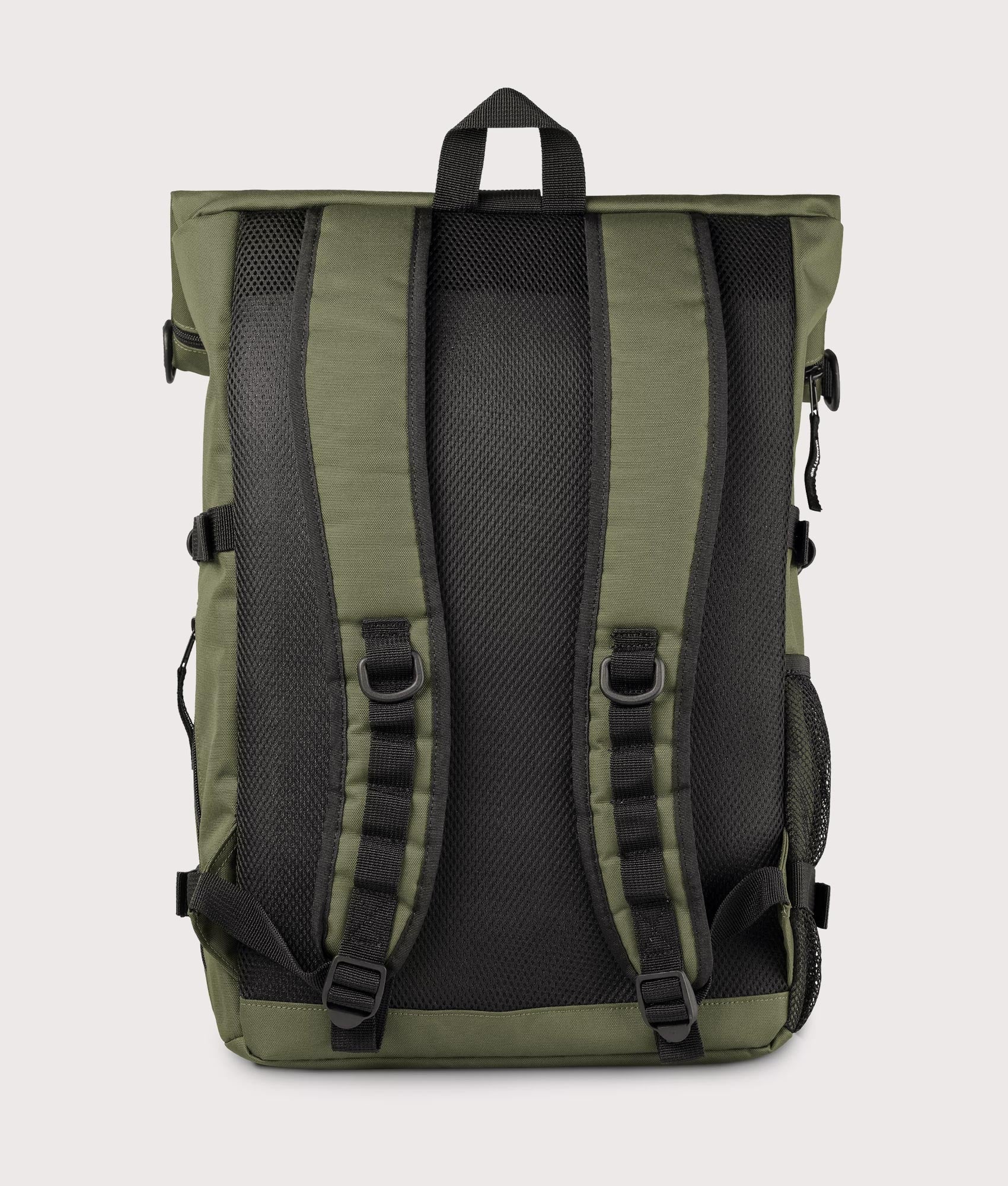 Carhartt WIP Philis Backpack in Leaf at EQVVS Menswear. Back shot.