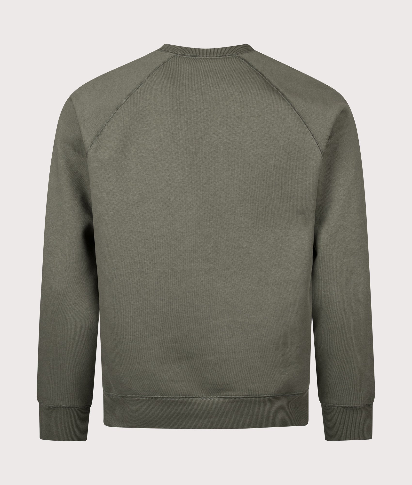 Carhartt WIP Chase Sweatshirt in Leaf and Gold at EQVVS Menswear. Back shot.