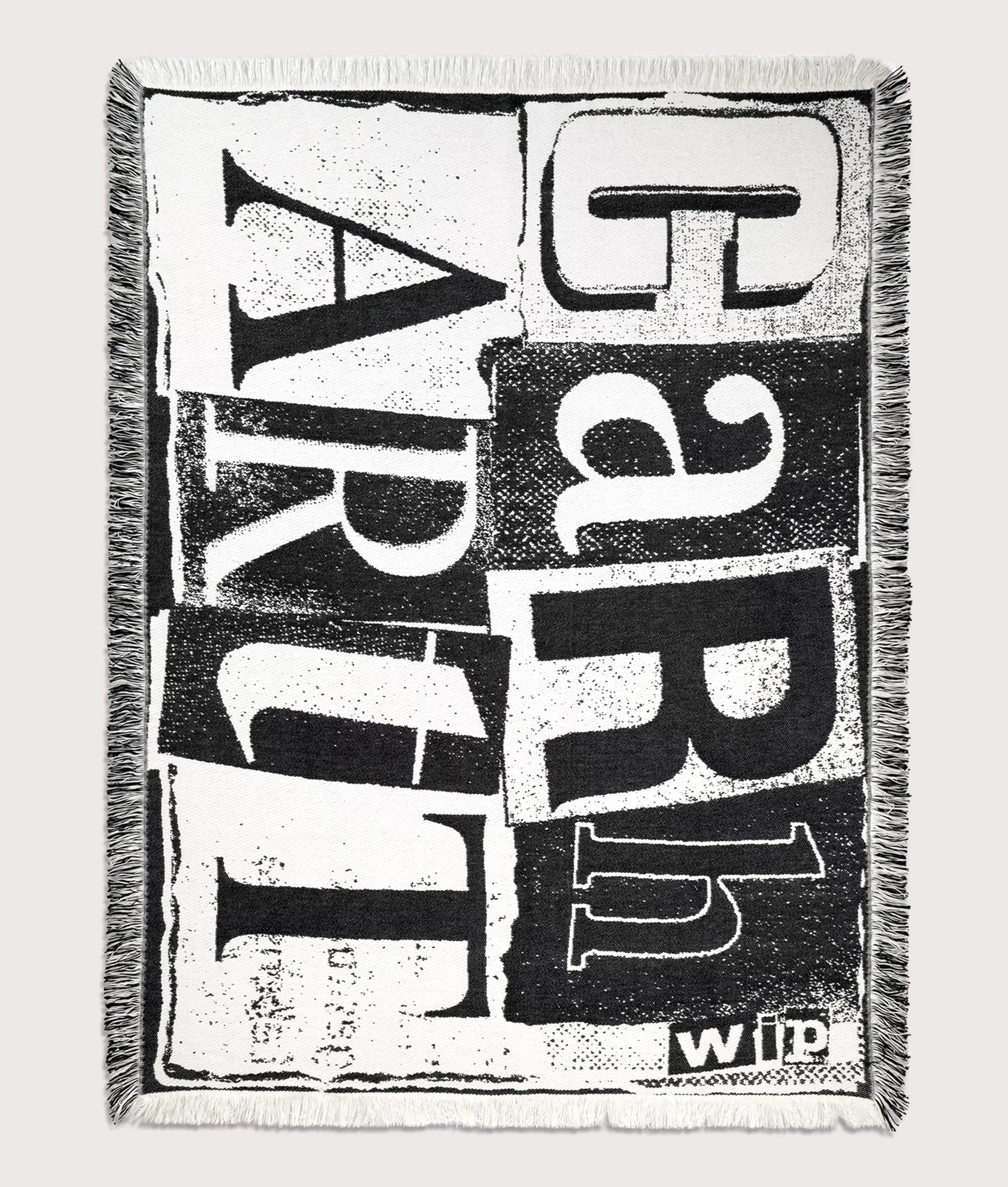 Letterpress Blanket in Black/Wax | 100% Cotton | Carhartt WIP | EQVVS | Front shot 