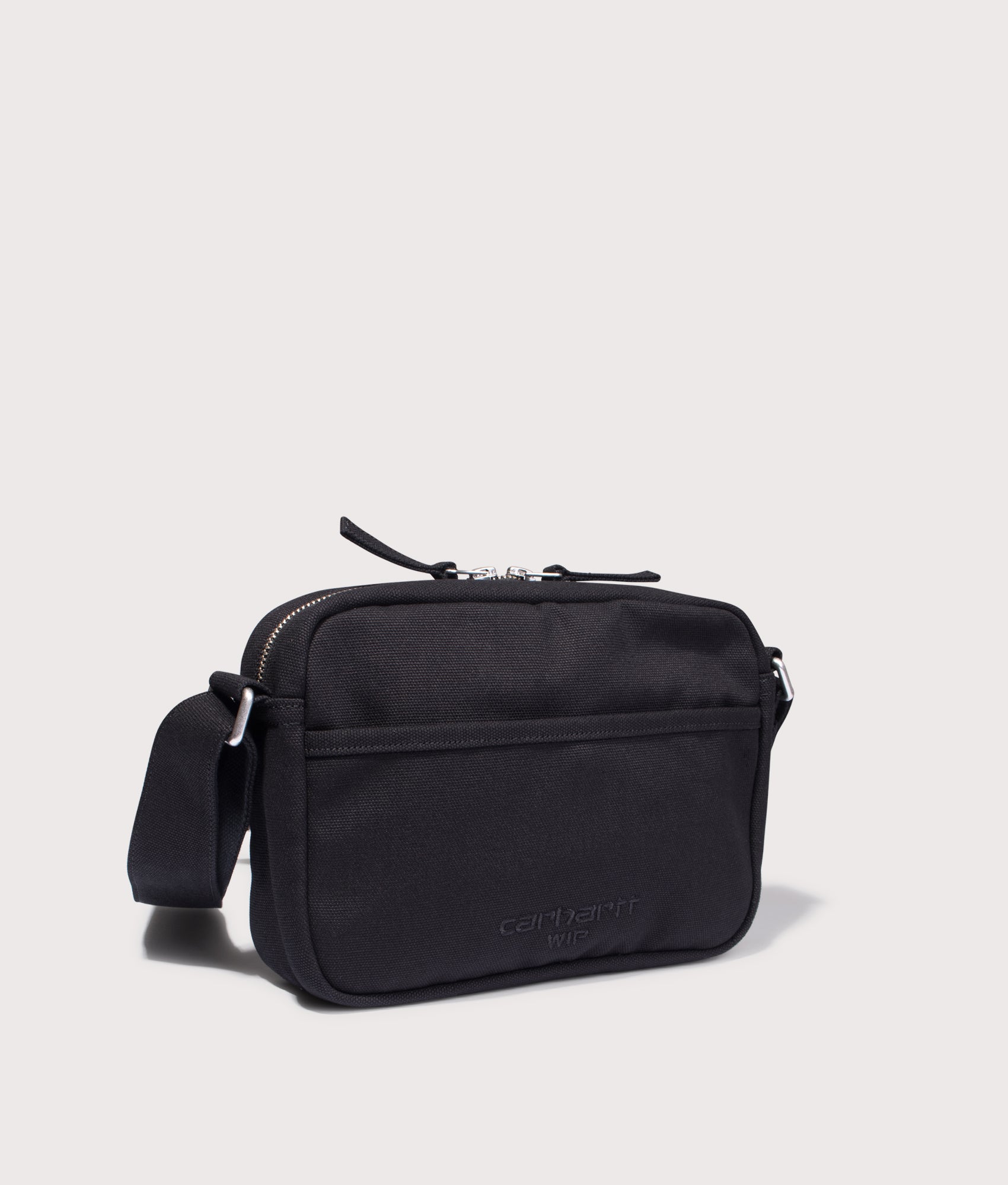 Elford Shoulder Bag in Black | Carhartt WIP | EQVVS | Front angle shot 