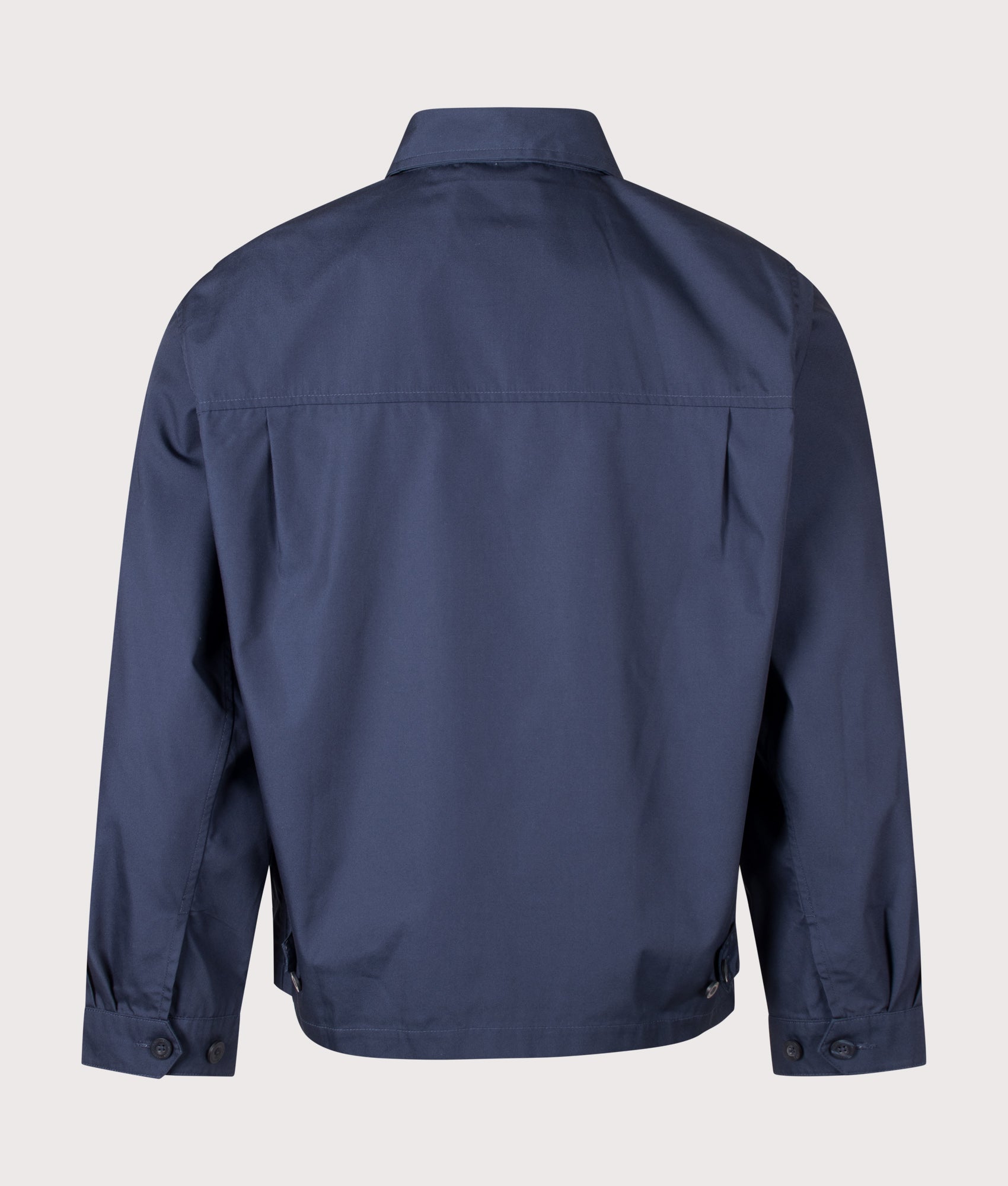 Carhartt WIP Postal Jacket in Blue at EQVVS Menswear. Back shot.