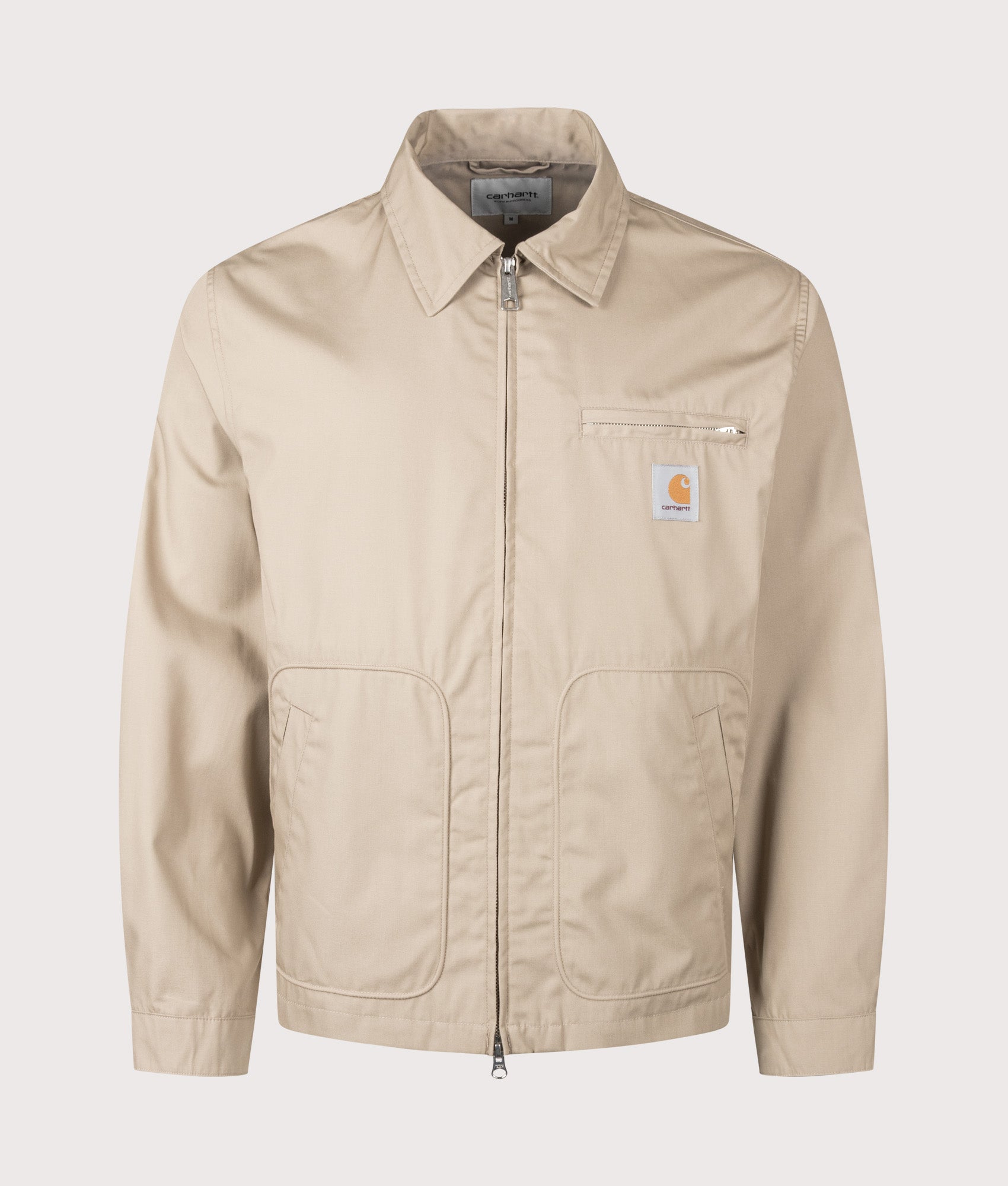 Postal Jacket in Iroko by Carhartt WIP. Shot by EQVVS. Front shot.