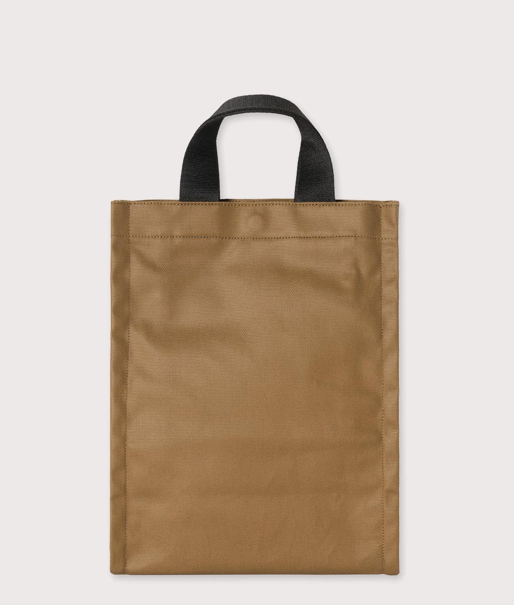 Carhartt WIP Shopping Bag in Hamilton Brown at EQVVS Menswear. Back shot.