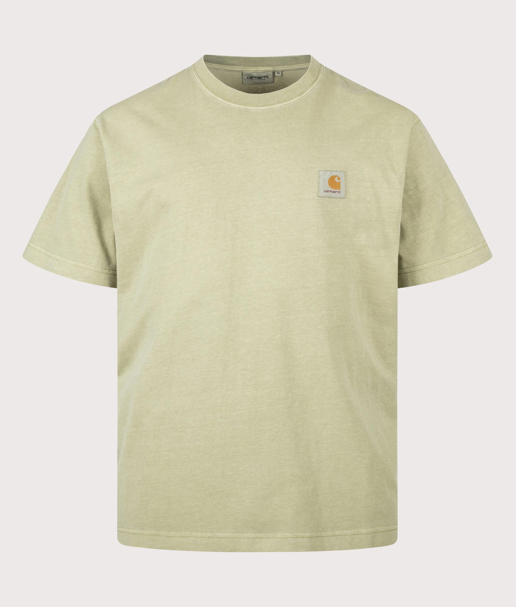 Carhartt WIP Relaxed Fit Nelson T-Shirt in Gentle Green at EQVVS Menswear. Front shot.