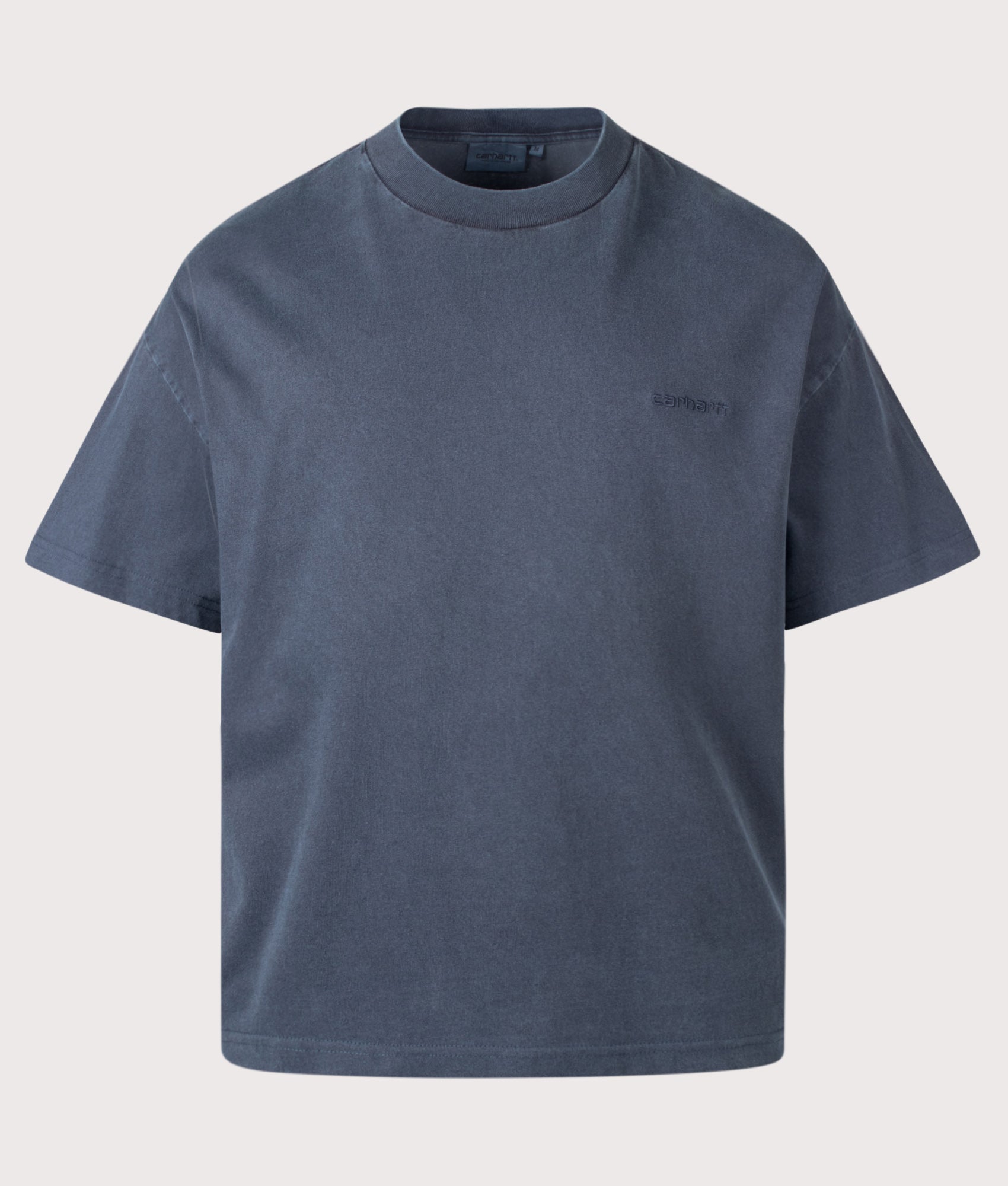 Carhartt WIP Boxy Loose Benton T-Shirt in Carbon at EQVVS Menswear. Front shot.