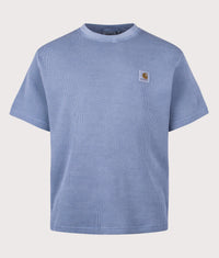 Loose Fit Nelson Waffle T-Shirt (Fits big to size): 3HXGD Gentle Blue 