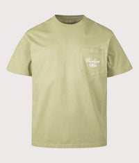 Loose Fit Longhand Pocket T-Shirt: 3N8XX Gentle Green/White 