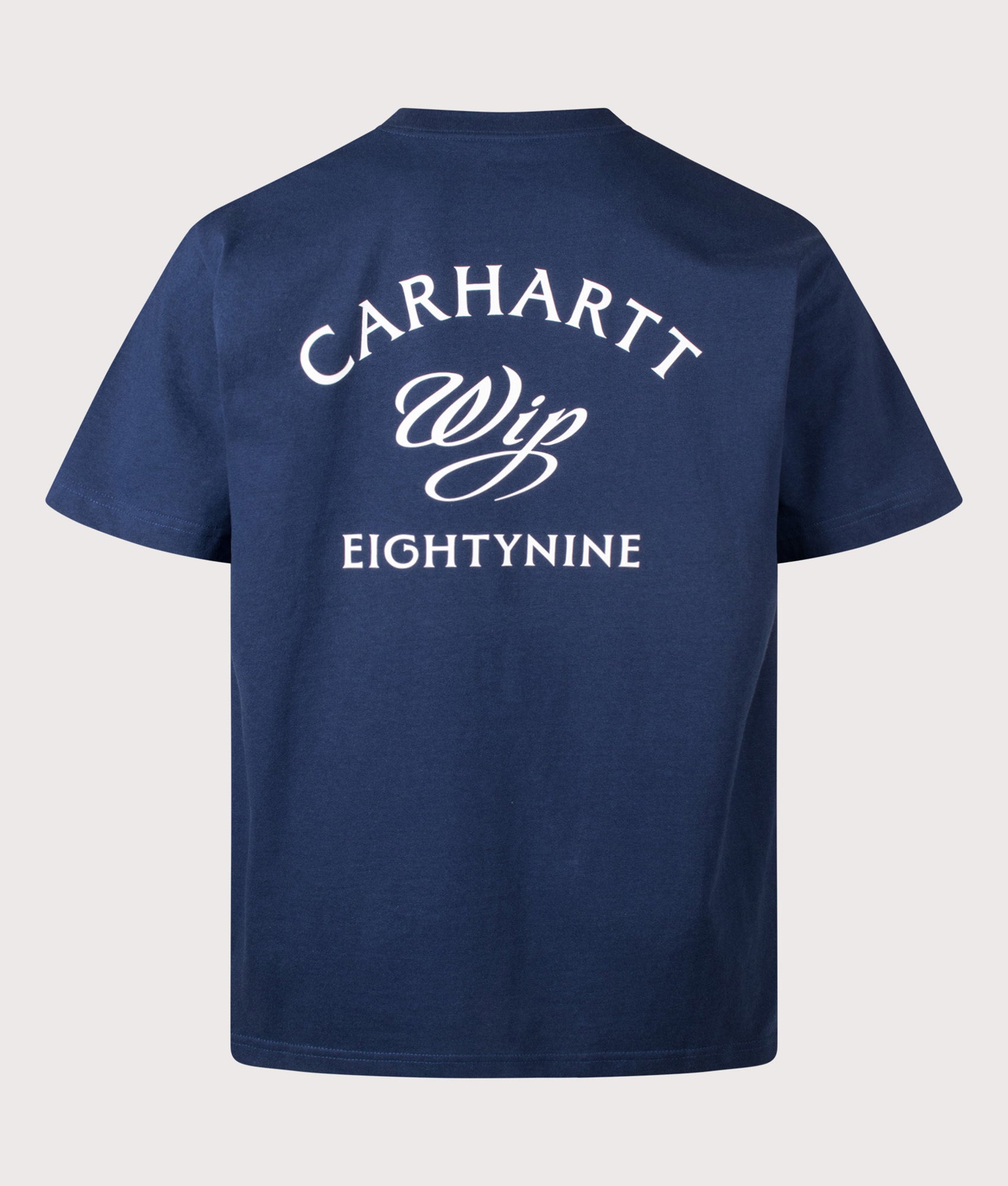 Carhartt WIP Loose Fit Eightynine T-Shirt in Jupiter at EQVVS Menswear. Back shot.