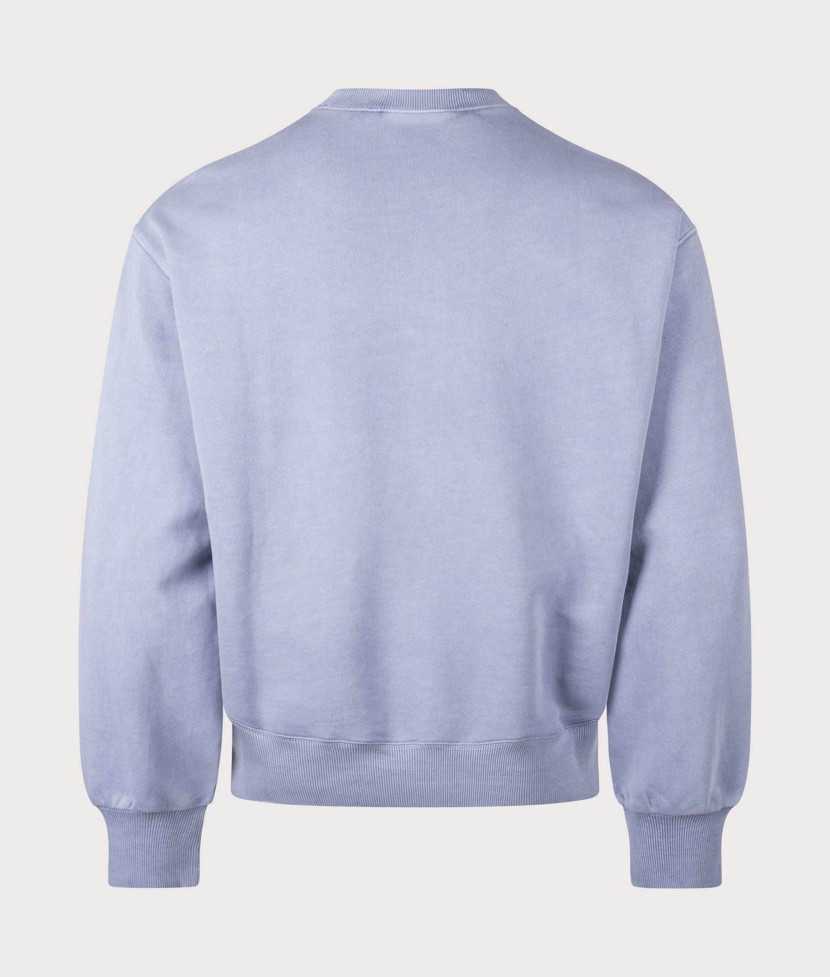 Carhartt WIP Oversized Nelson Sweatshirt in Gentle Blue at EQVVS Menswear. Back shot.