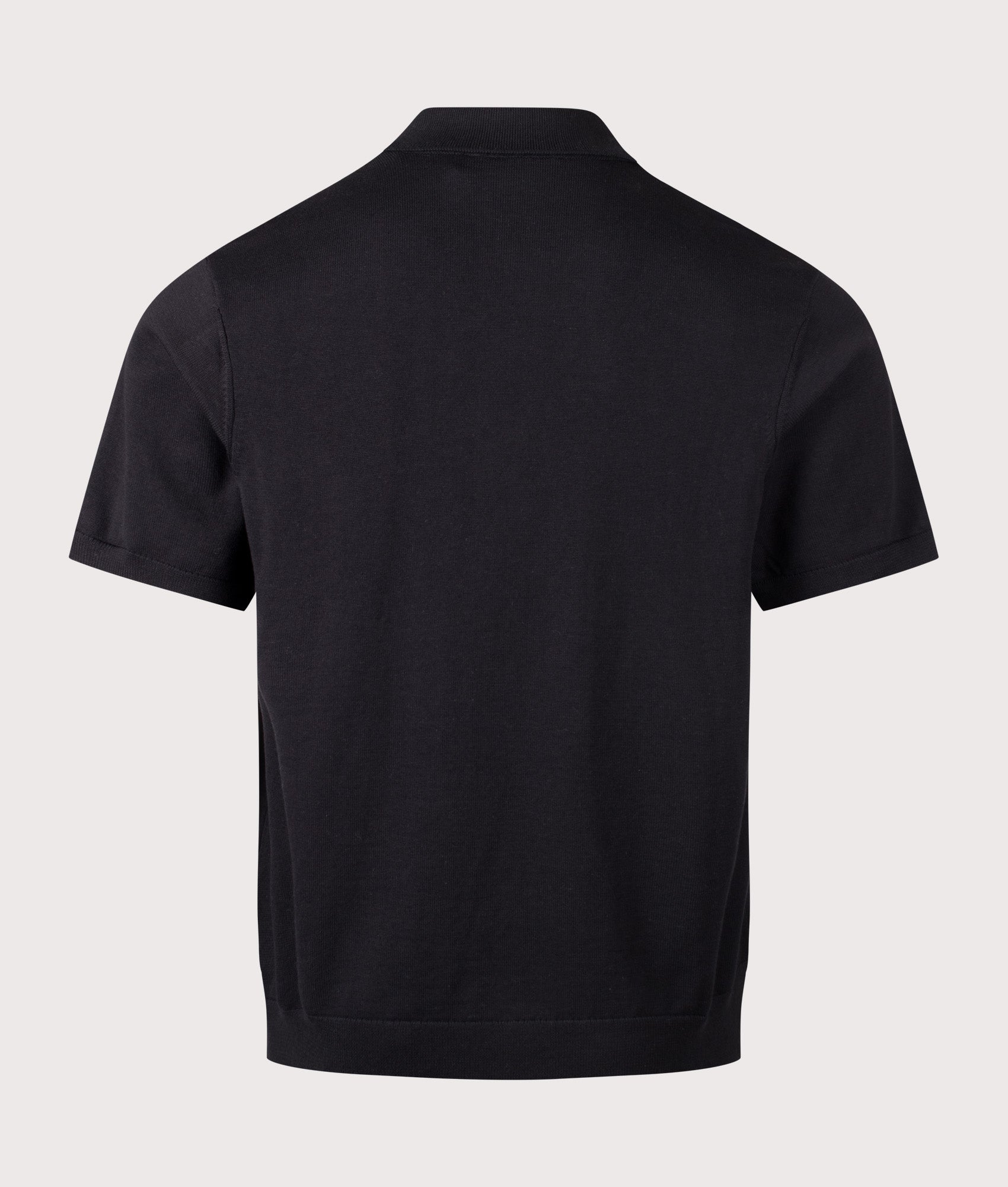 Carhartt WIP Mello Knit Short Sleeved Shirt in Mello Stripe and Black at EQVVS Menswear. Back shot.