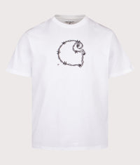 Loose Fit Barbwire C T-Shirt: 02XX White 