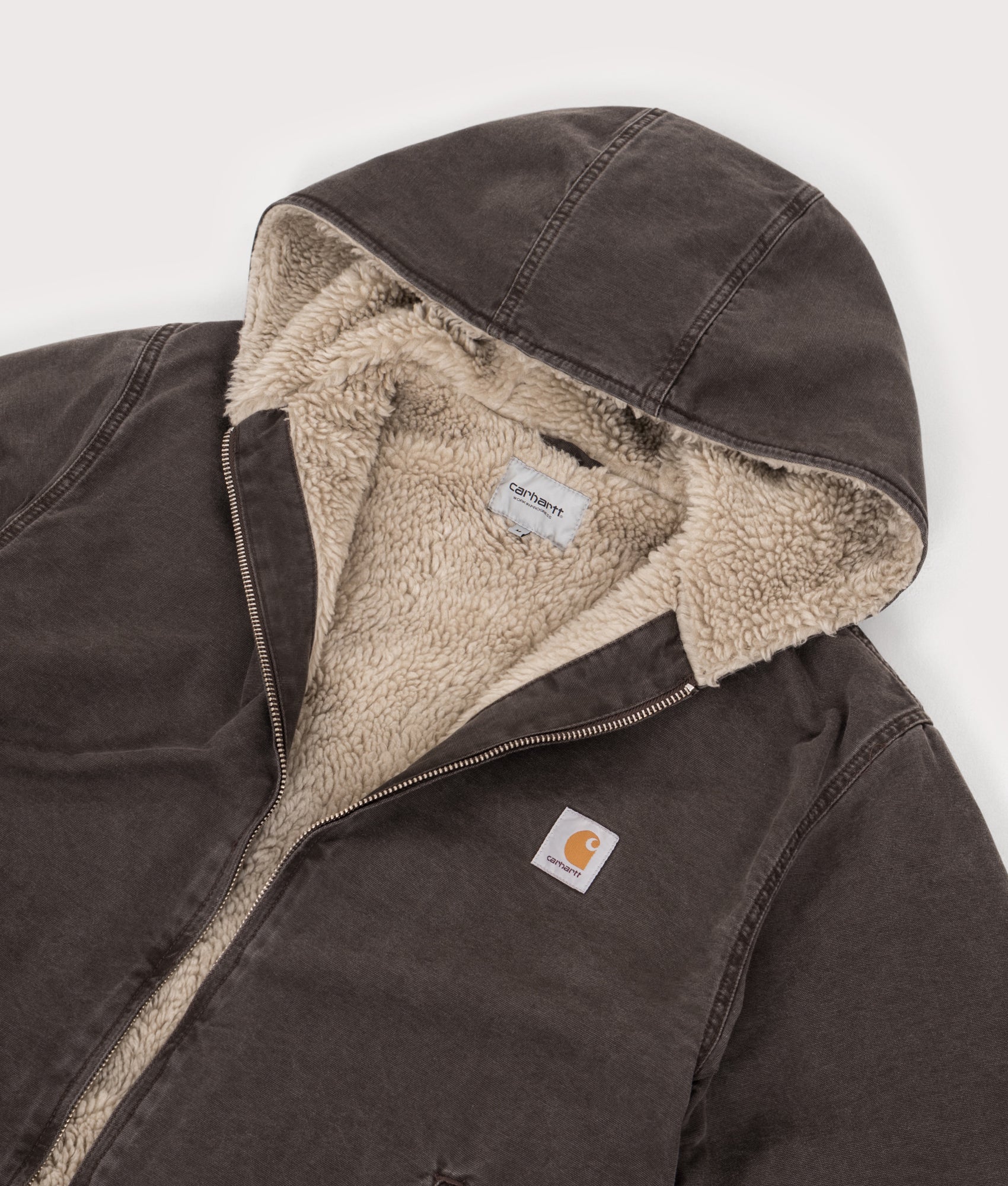 Mitch Jacket in Brass | Carhartt WIP | EQVVS | Front open detail shot  