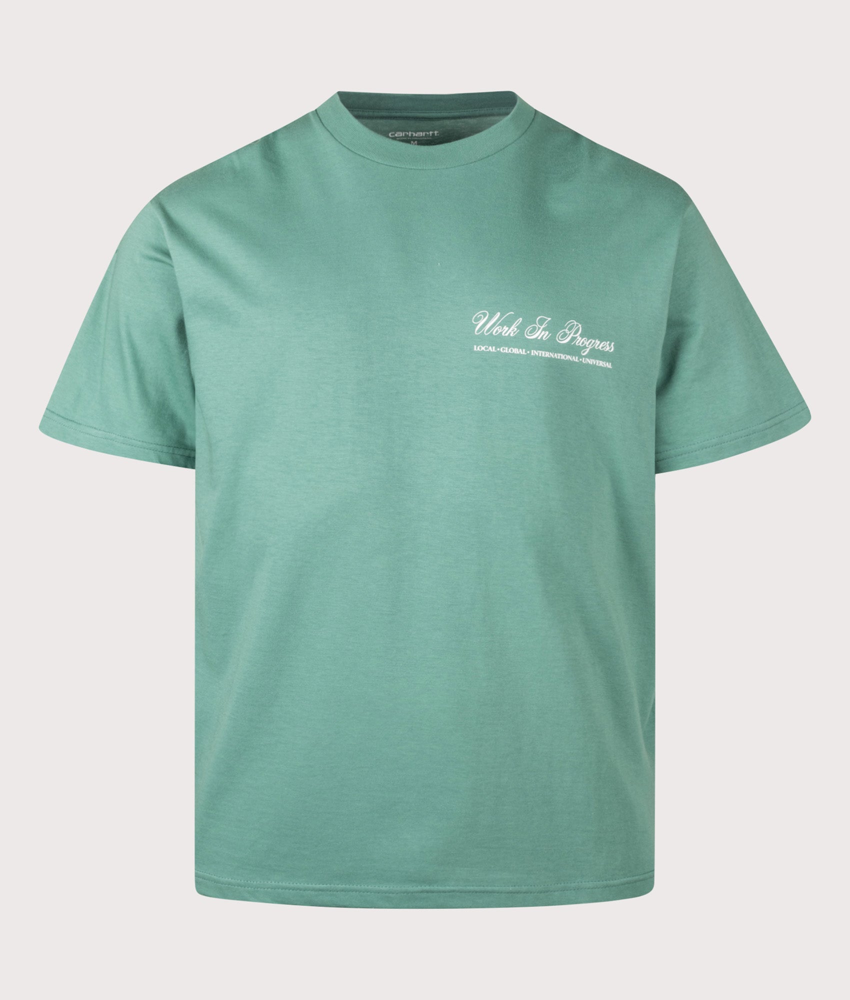 Carhartt WIP Loose Fit Cloud Heart T-Shirt in Lily at EQVVS Menswear. Front shot.