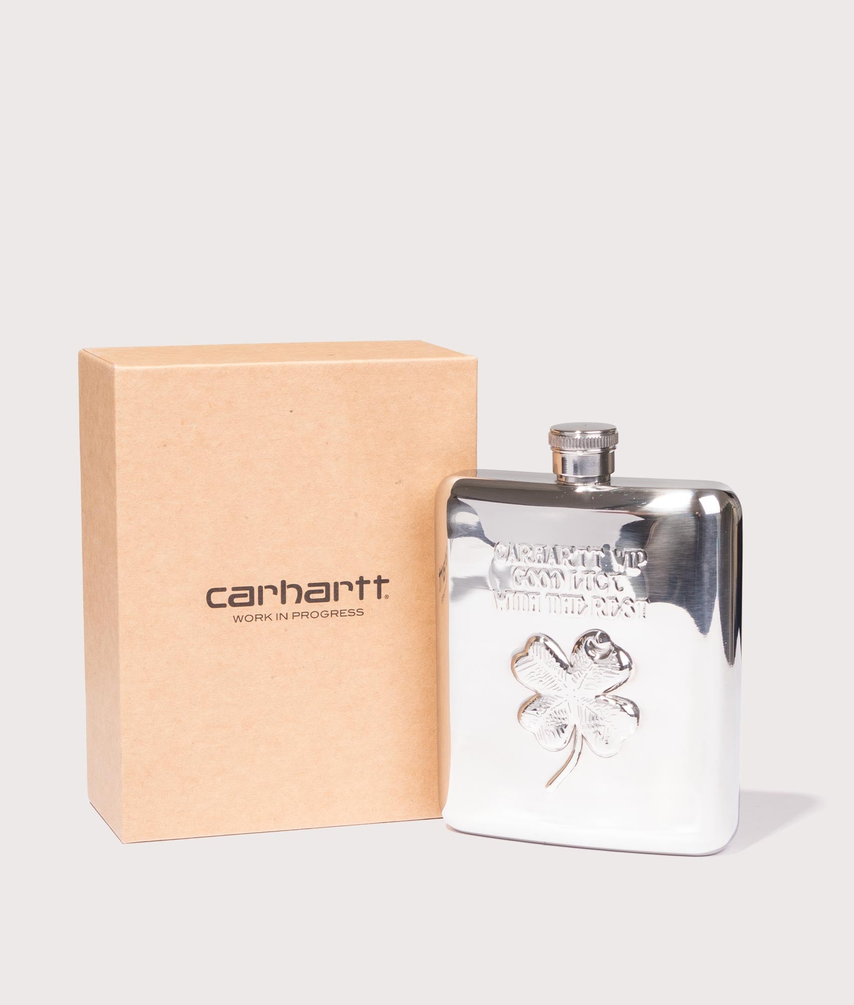 Clover Flask in Silver | Stainless Steel | Carhartt WIP | EQVVS | Box shop