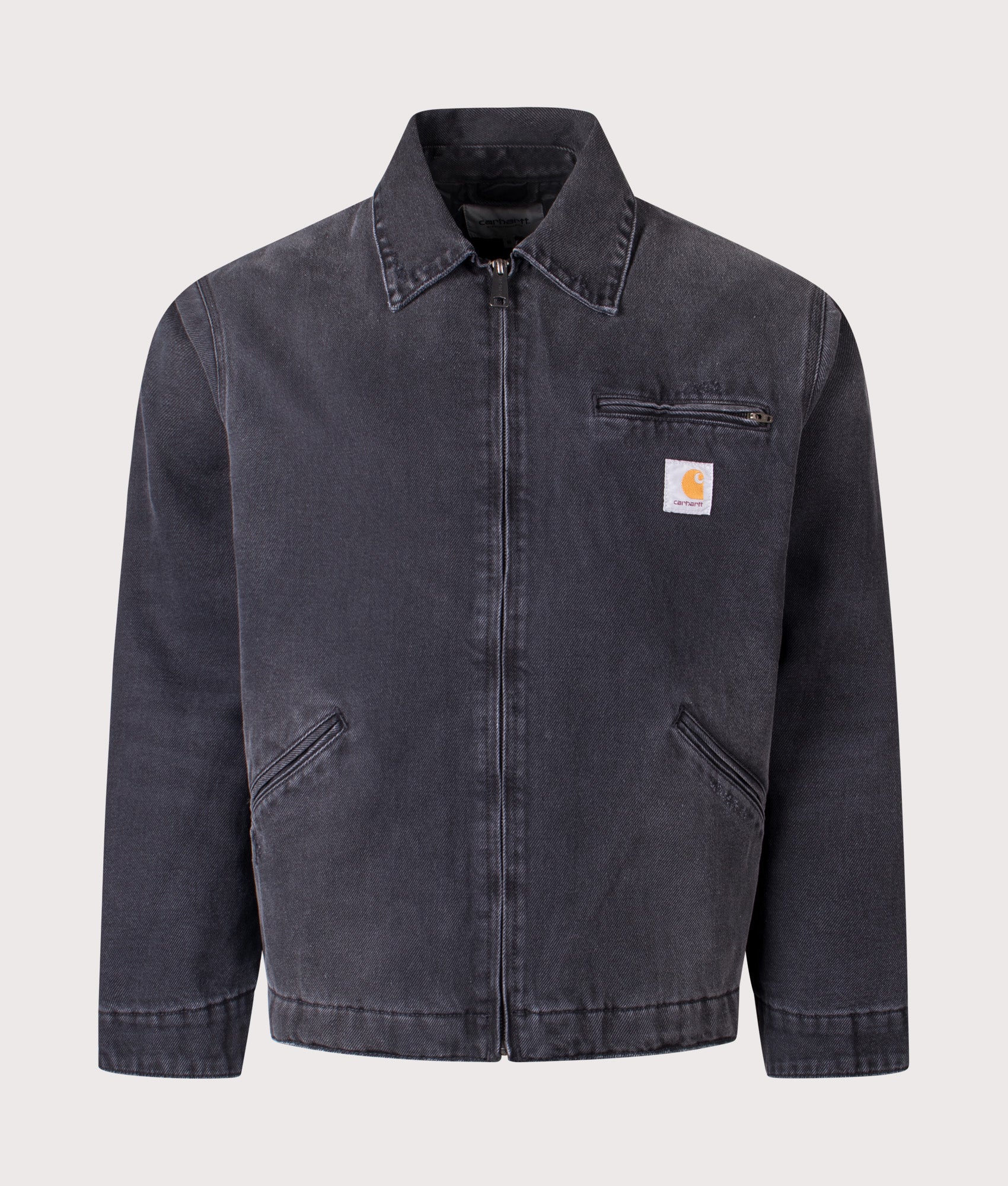 Relaxed Fit OG Detroit Jacket in Black | Carhartt WIP | EQVVS | Front shot 
