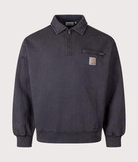 Oversized Half Zip Detroit Sweatshirt: 8906 Black 
