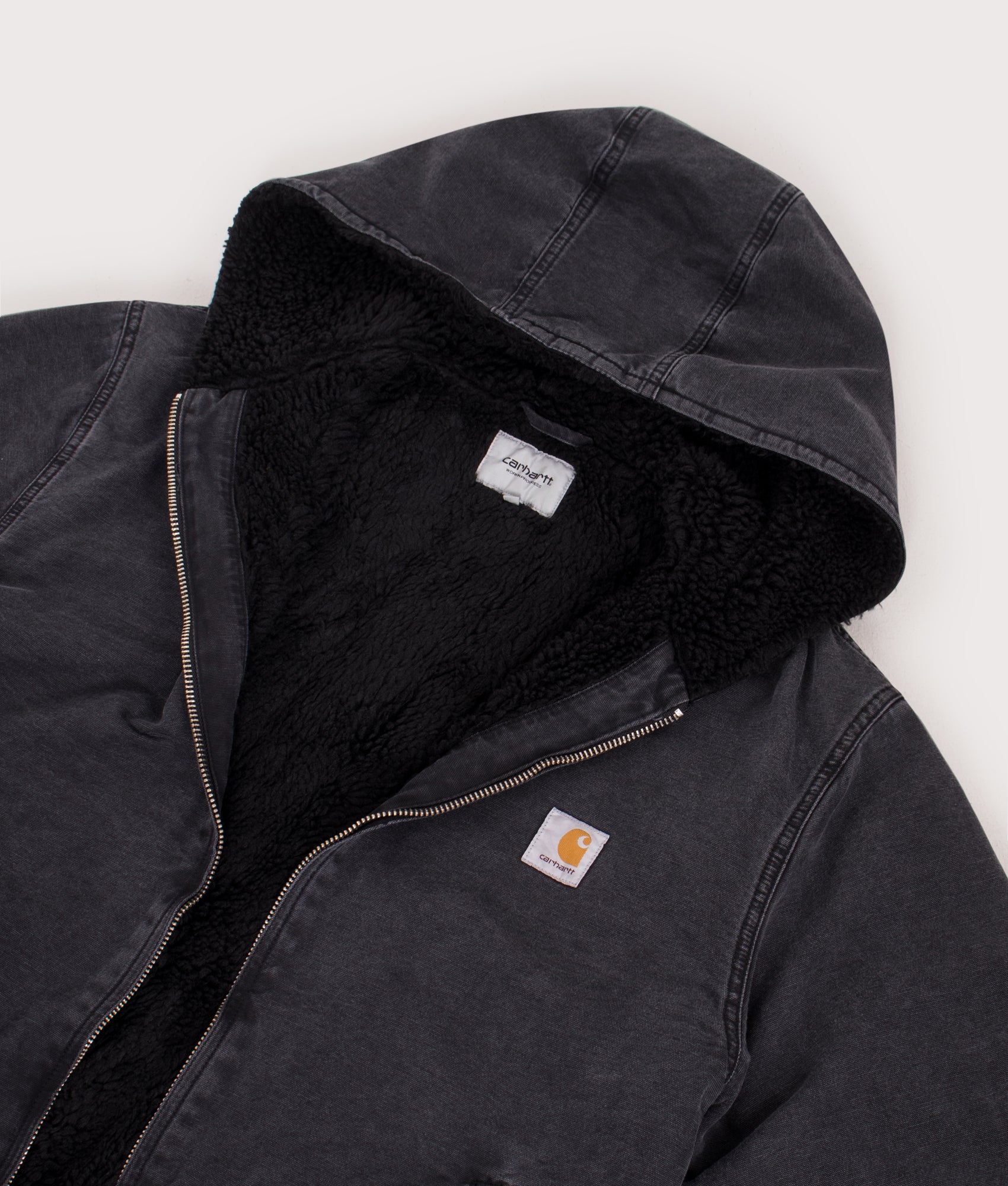 Mitch Jacket in Black | Carhartt WIP | EQVVS | Label detail shot 