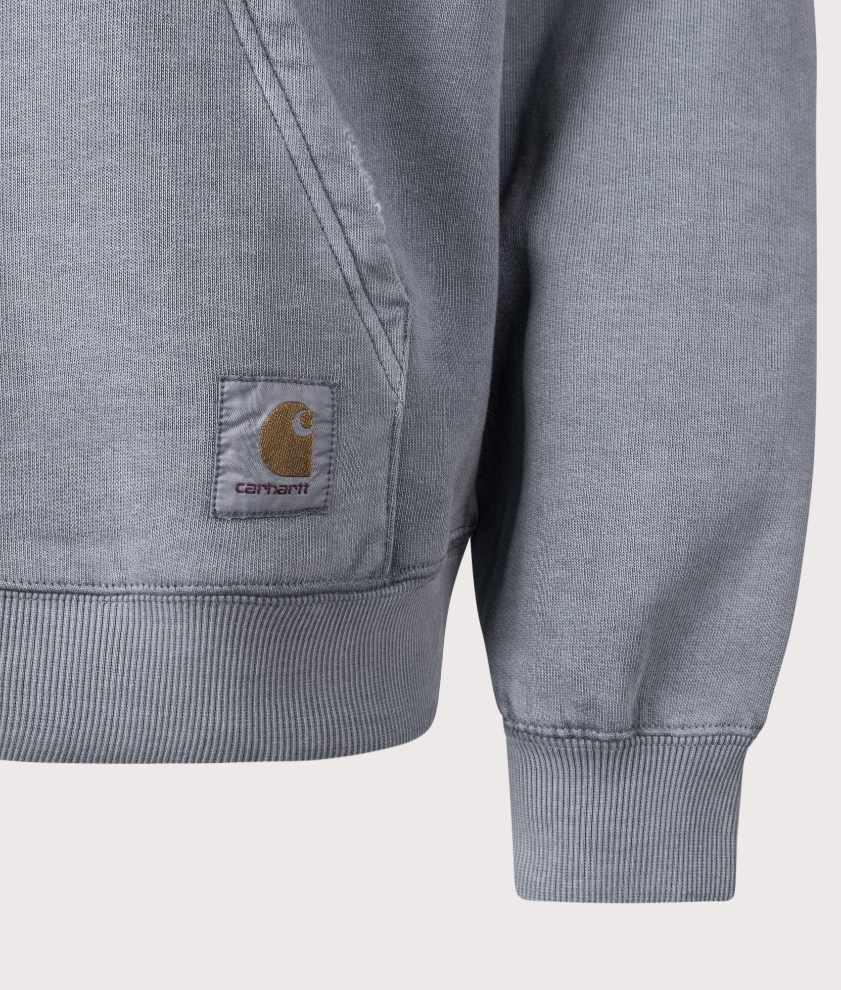 Oversized Torion Hoodie in Office Blue | Carhartt WIP | EQVVS | Front detail shot 