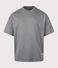 Relaxed Fit Link Script T-Shirt: 3HLXX Velvet Green/White 