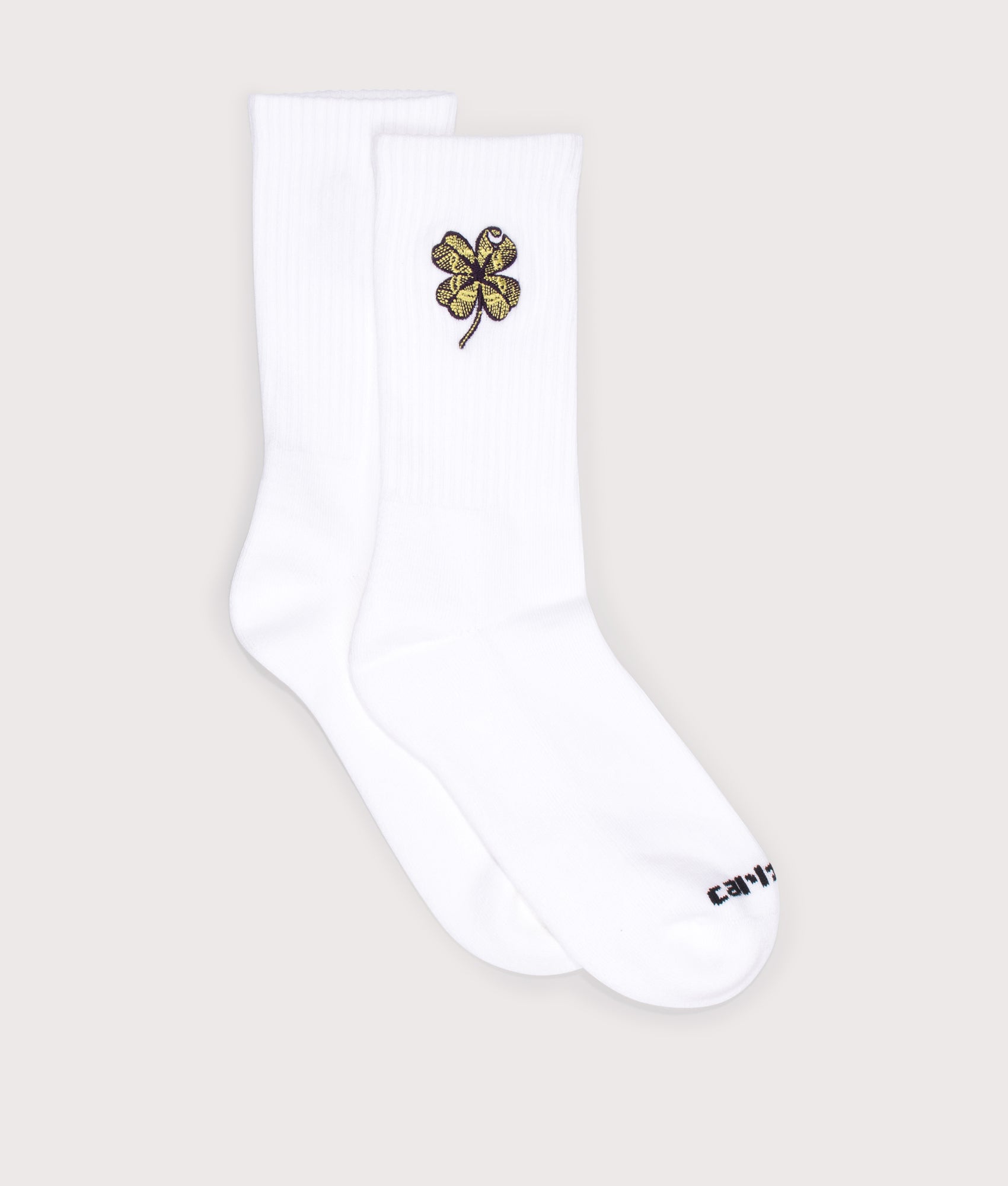 Clover Socks in White | Carhartt WIP | EQVVS | Side shot 