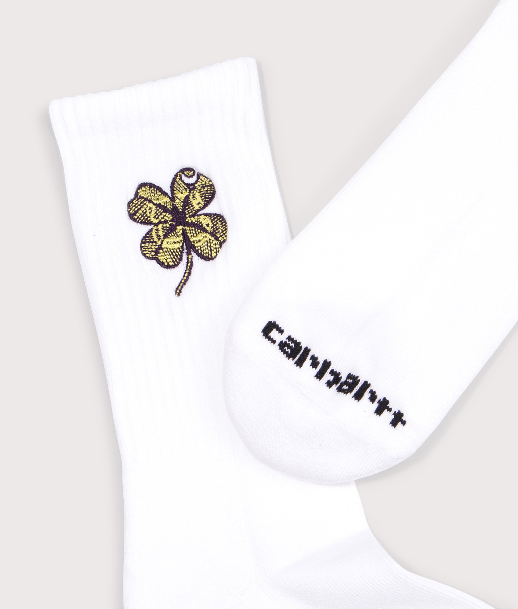 Clover Socks in White | Carhartt WIP | EQVVS | Detail shot 