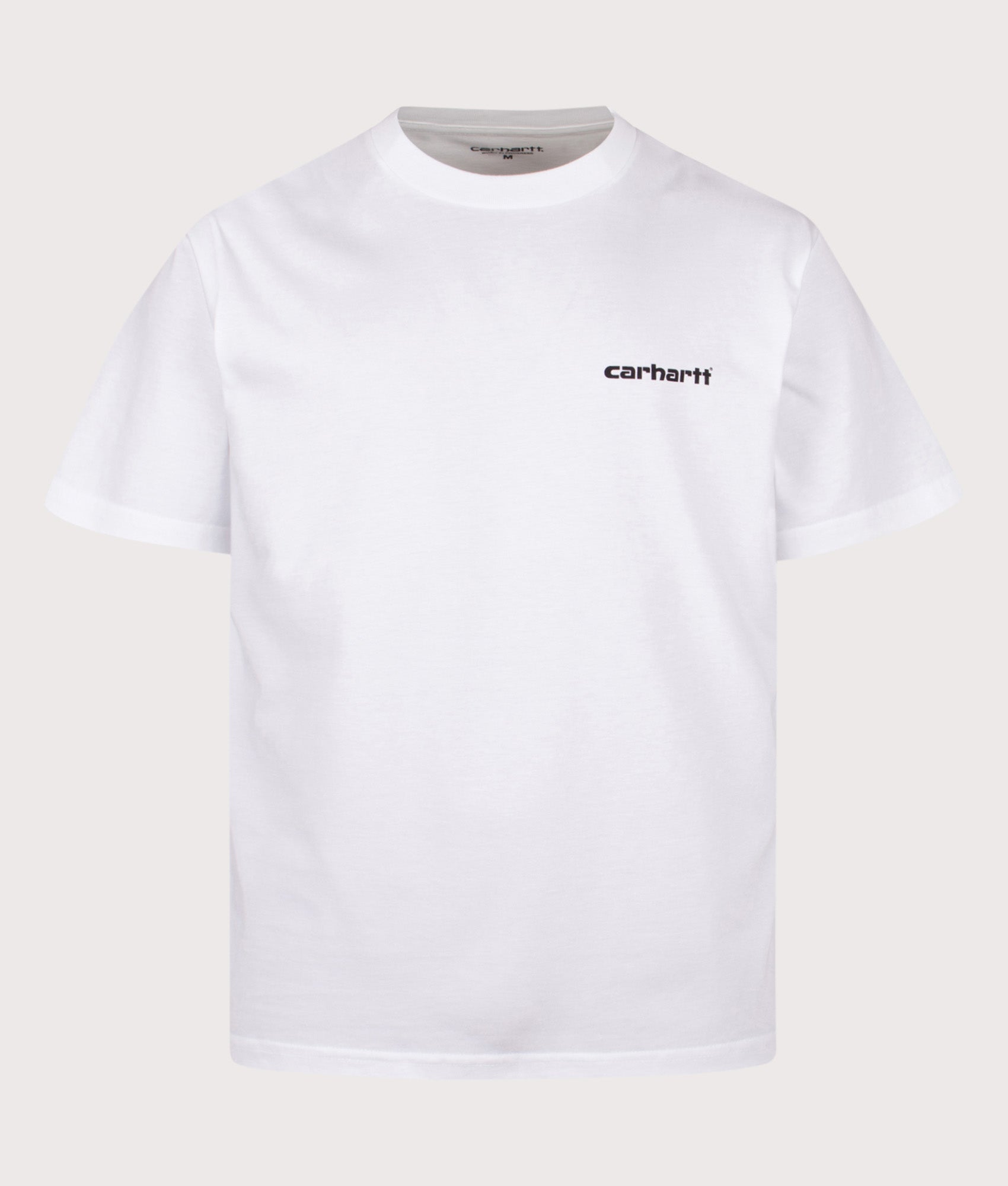 Carhartt WIP Loose Fit Archive Lines T-Shirt in White at EQVVS Menswear. Front shot.