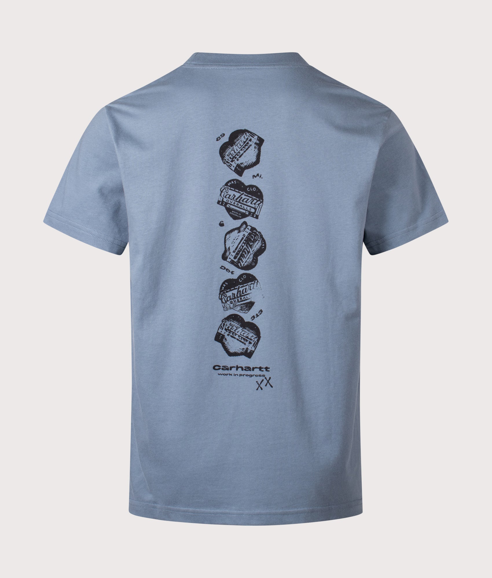 Relaxed Fit Garble T-Shirt in Velvet Blue | 100% Cotton | Carhartt WIP | EQVVS | Back shot 