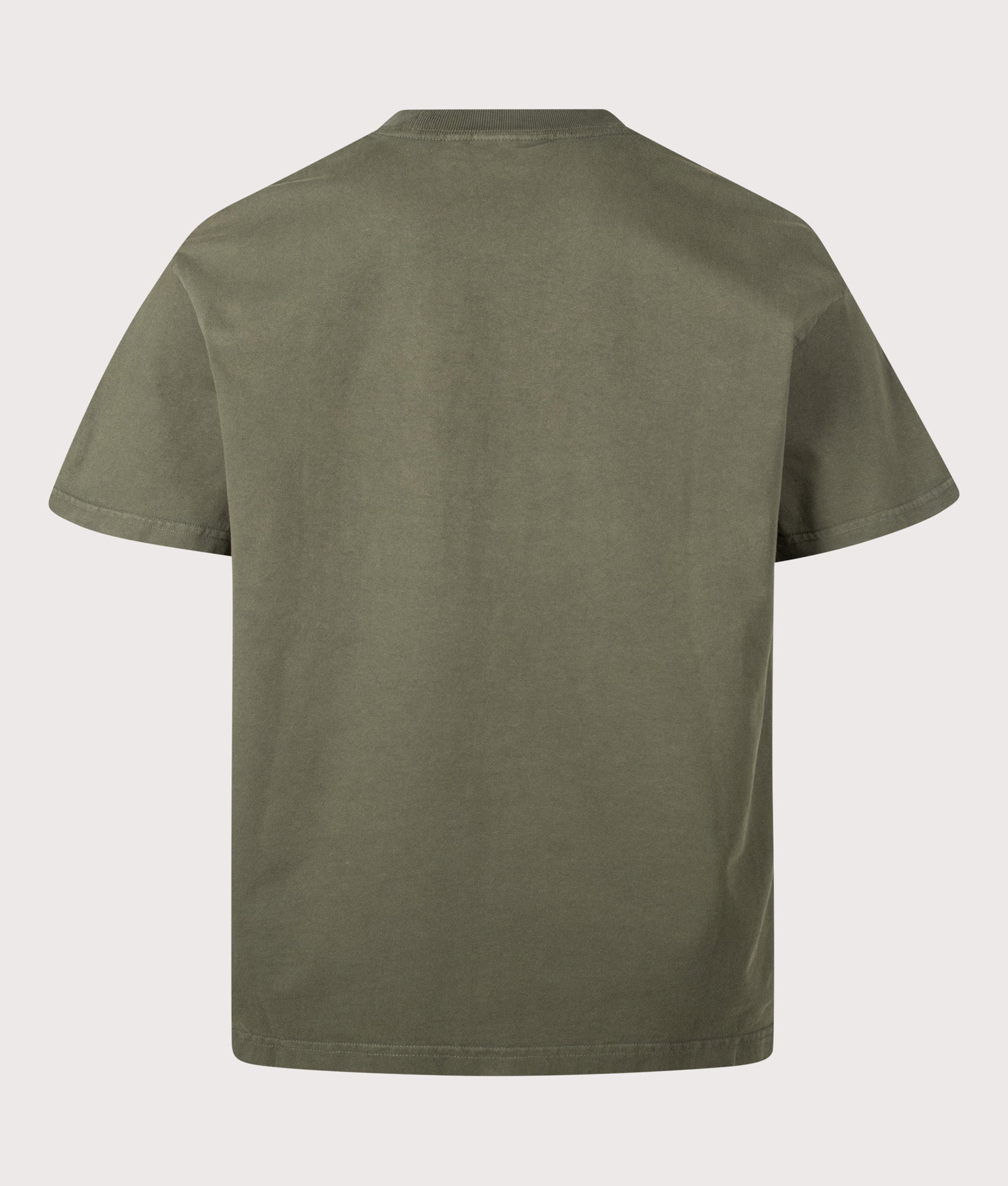 Carhartt WIP Loose Fit Faded Pond Corps T-Shirt in Cypress at EQVVS Menswear. Back shot.