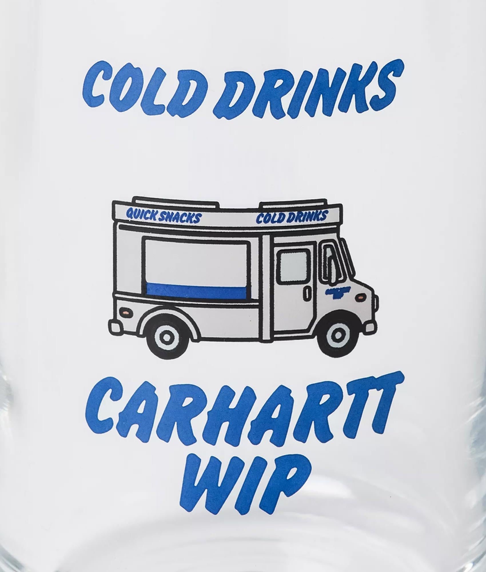 Carhartt WIP Cold Drinks Can Glass at EQVVS Menswear. Detail shot.