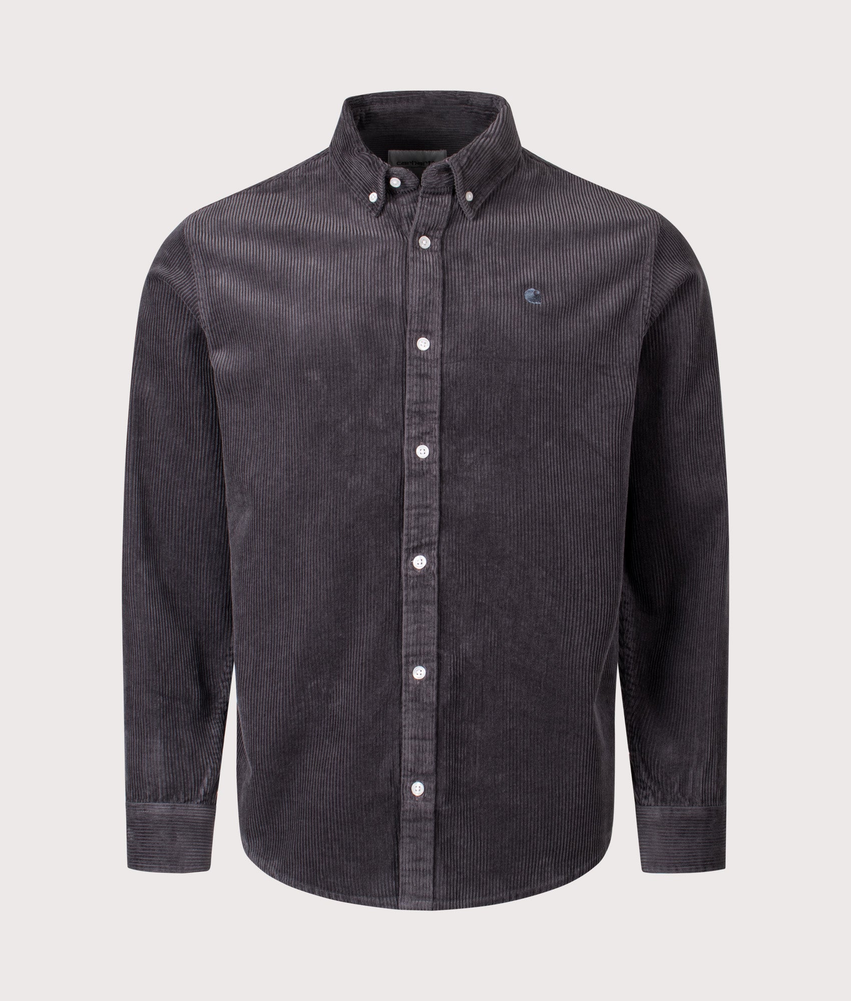 Relaxed Fit Madison Cord Shirt in Graphite | 100% Cotton | Carhartt WIP | EQVVS | Front shot 