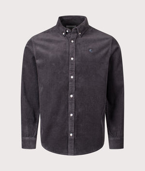Relaxed Fit Madison Cord Shirt in Graphite | 100% Cotton | Carhartt WIP | EQVVS | Front shot 