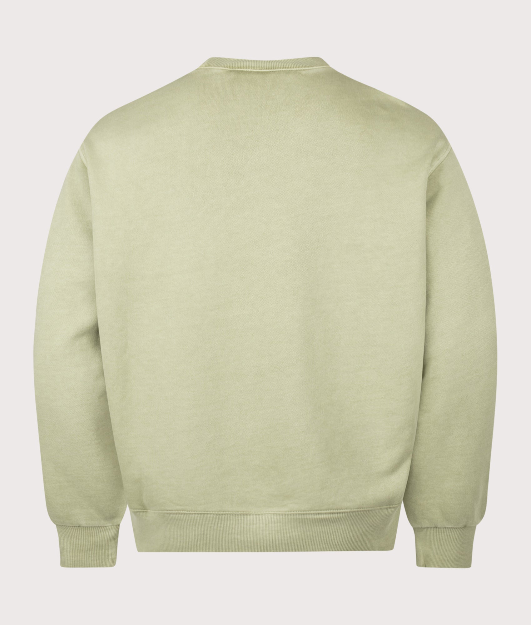 Carhartt WIP Oversized Nelson Sweatshirt in Gentle Green at EQVVS Menswear. Back shot.