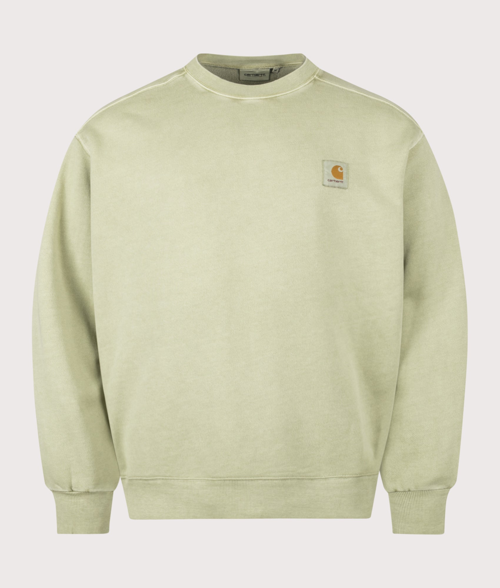 Carhartt WIP Oversized Nelson Sweatshirt in Gentle Green at EQVVS Menswear. Front shot.