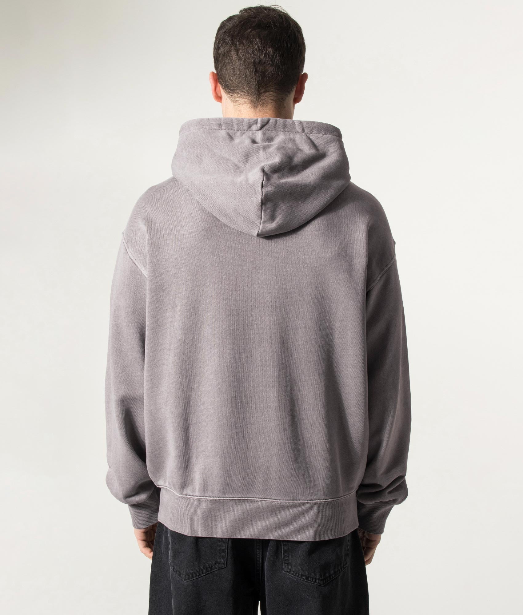 Carhartt WIP Oversized Nelson Sweatshirt in Yosemite at EQVVS Menswear. Model back shot.