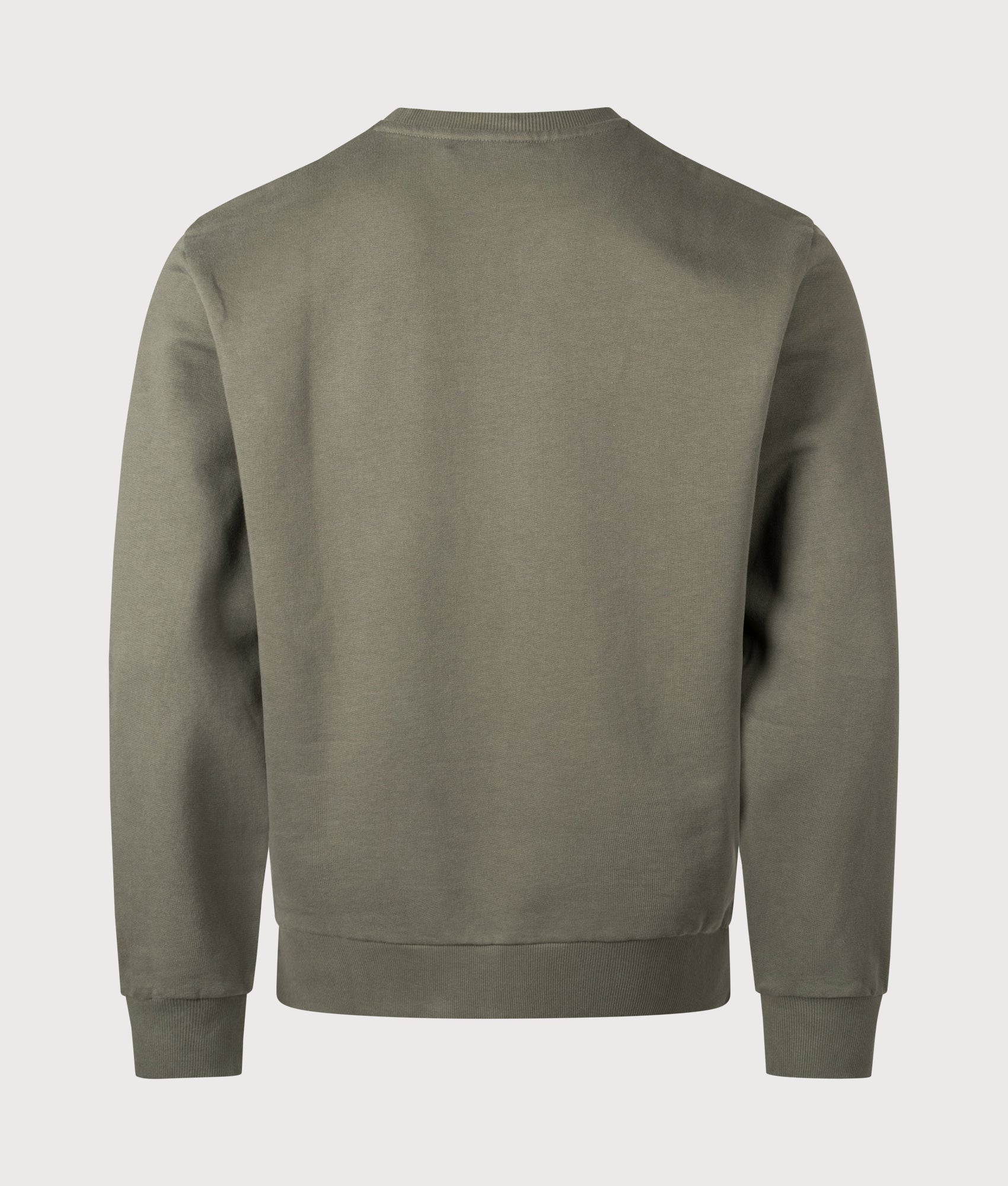 Carhartt WIP Script Embroidery Sweatshirt in Leaf and White at EQVVS Menswear. Back shot.