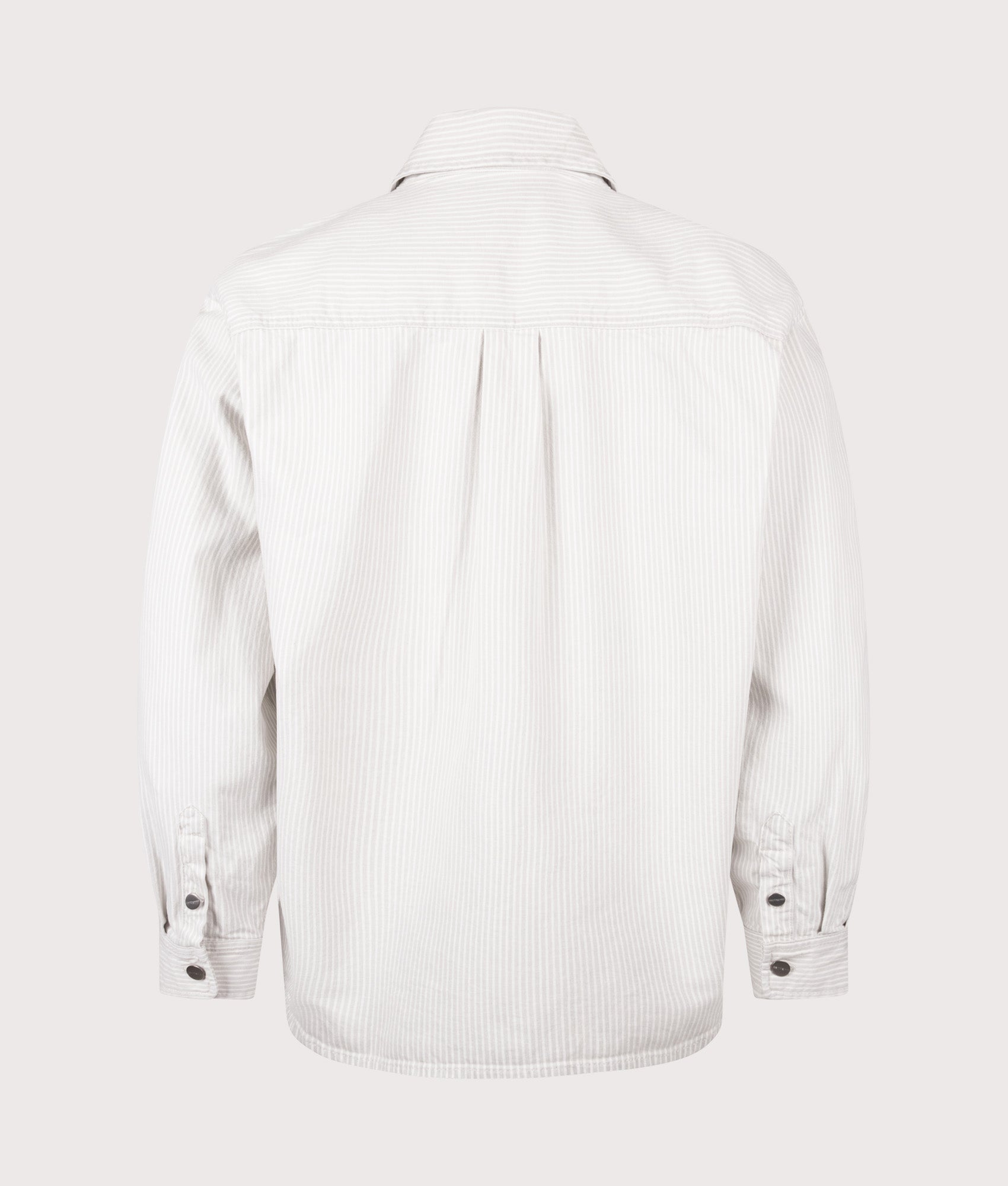 Mercer Overshirt in Mercer Stripe by Carhartt WIP. Shot by EQVVS. Back Shot.