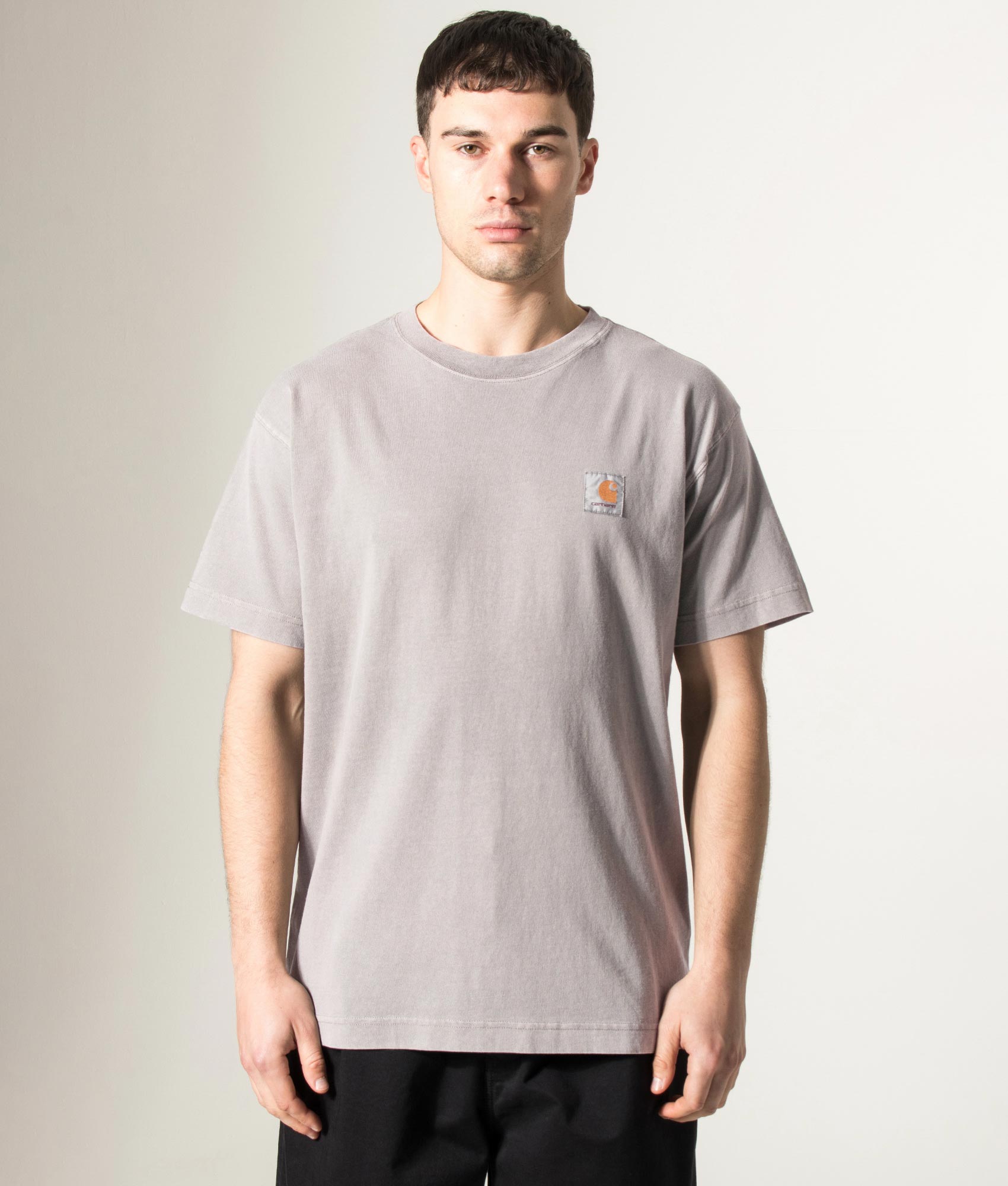 Carhartt WIP Relaxed Fit Nelson T-Shirt in Yosemite at EQVVS Menswear. Model front shot.