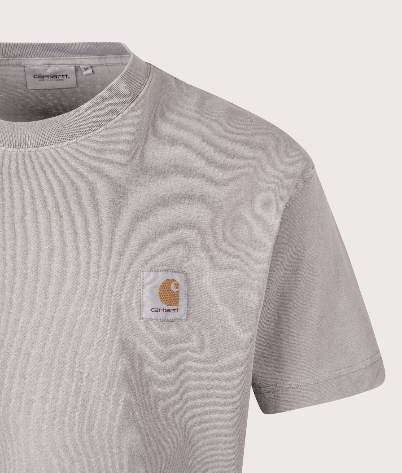 Carhartt WIP Relaxed Fit Nelson T-Shirt in Yosemite at EQVVS Menswear. Detail shot.