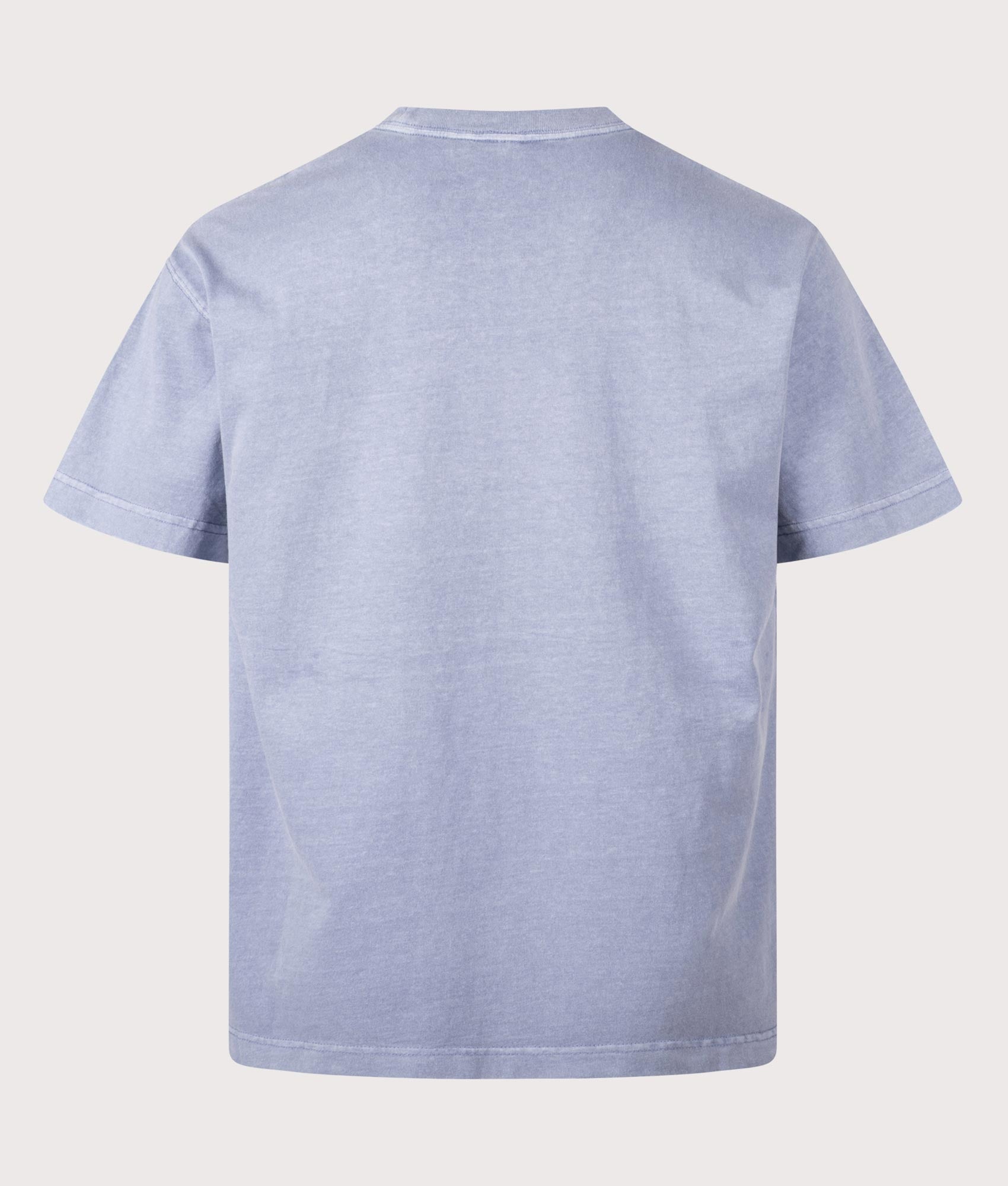 Carhartt WIP Relaxed Fit Nelson T-Shirt in Gentle Blue at EQVVS Menswear. Back shot.