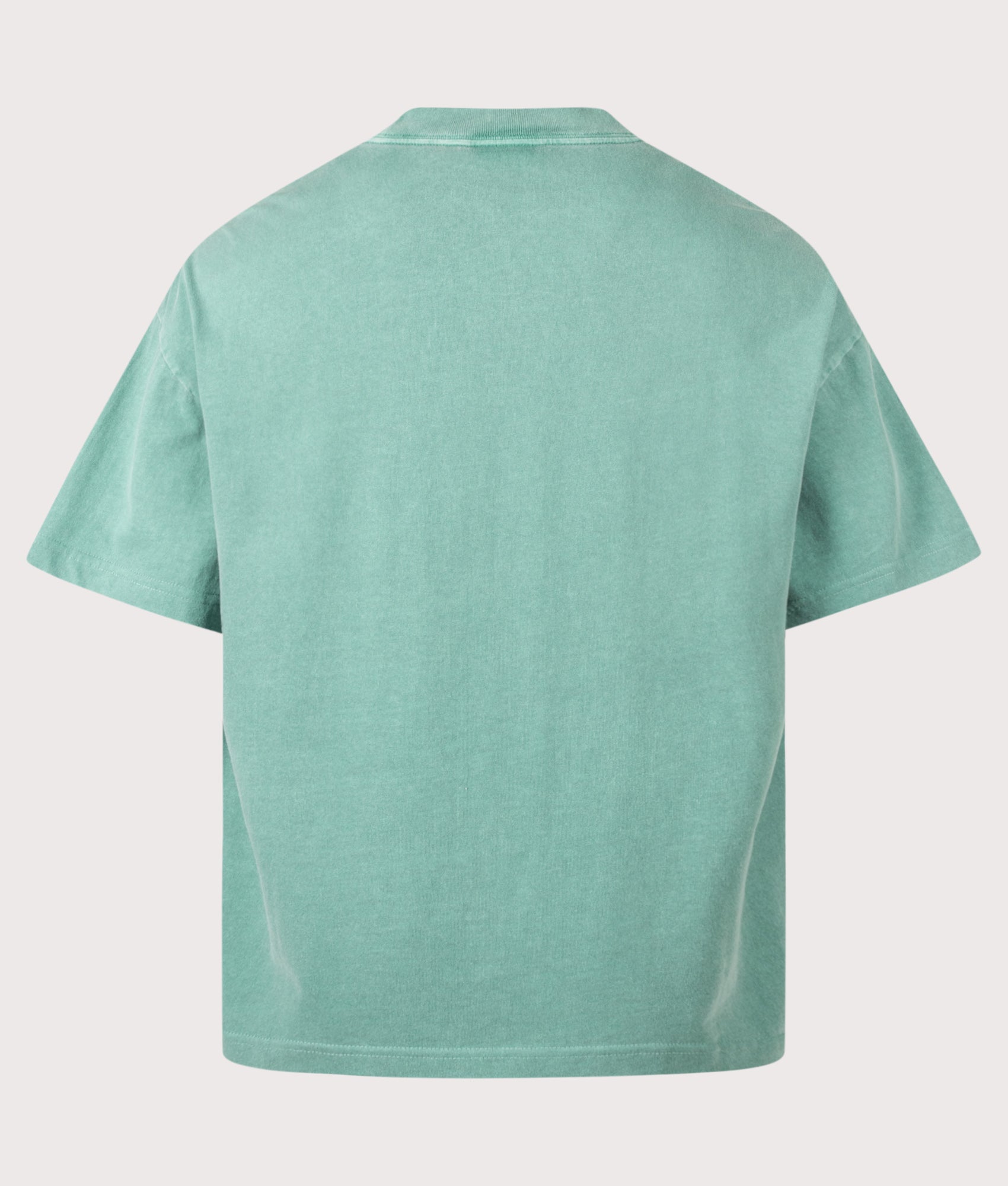 Carhartt WIP Boxy Loose Fit Benton T-Shirt in Lily at EQVVS Menswear. Back shot.